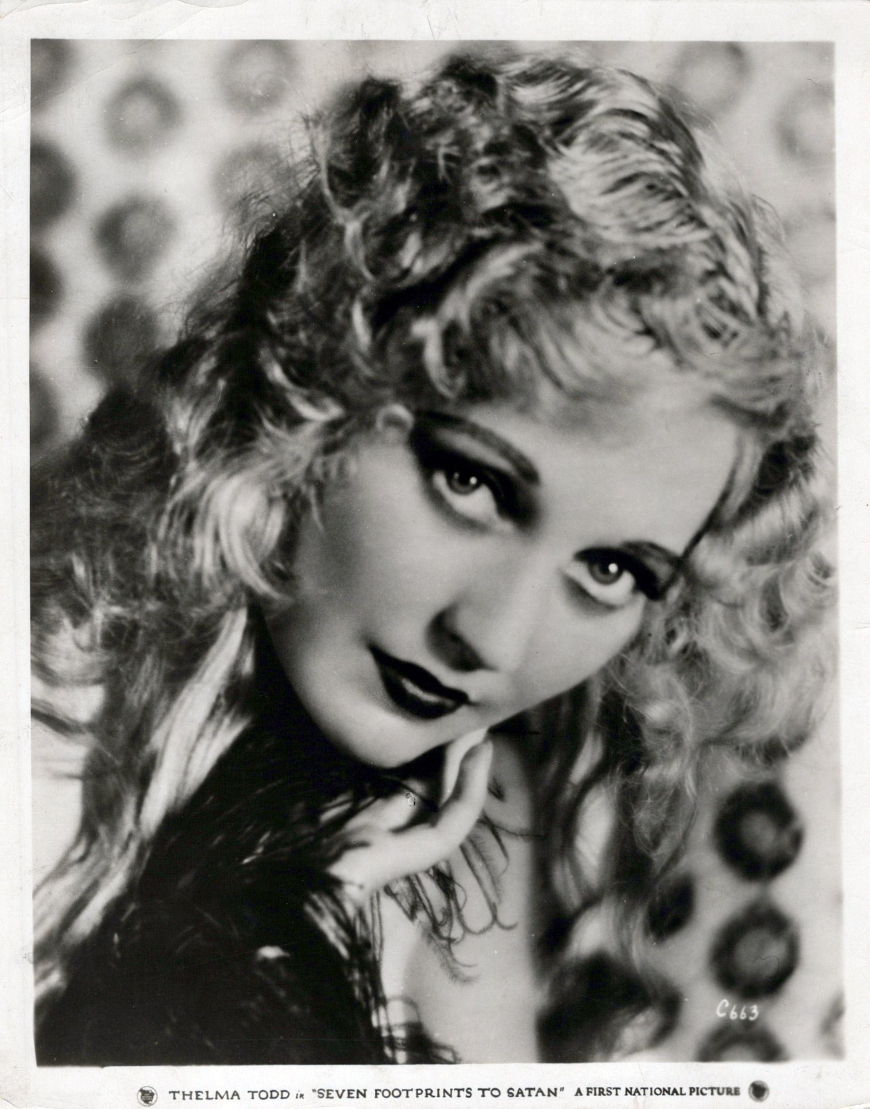 HOLLYWOOD Thelma Todd Seven Footprints to Satan 1929 PORTRAIT ORIG PHOTO MA46