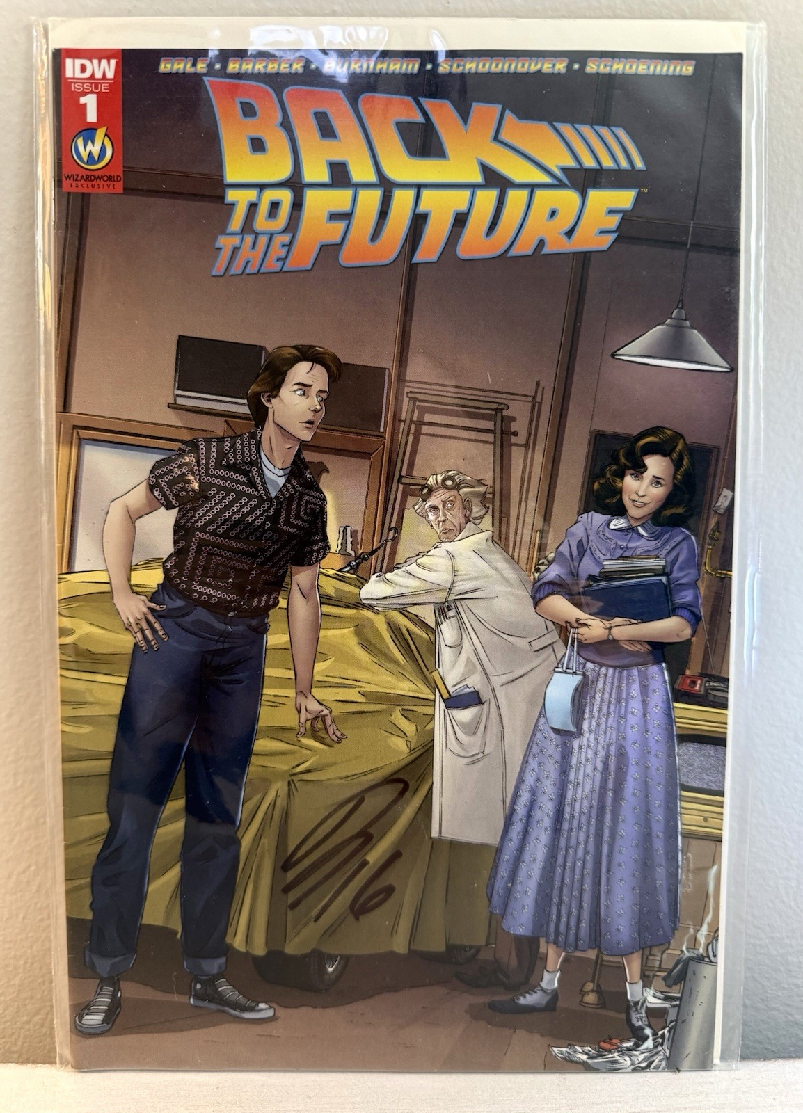 SIGNED IDW Back to the Future #1 Comic - Dan Schoening, Wizard World VIP Variant