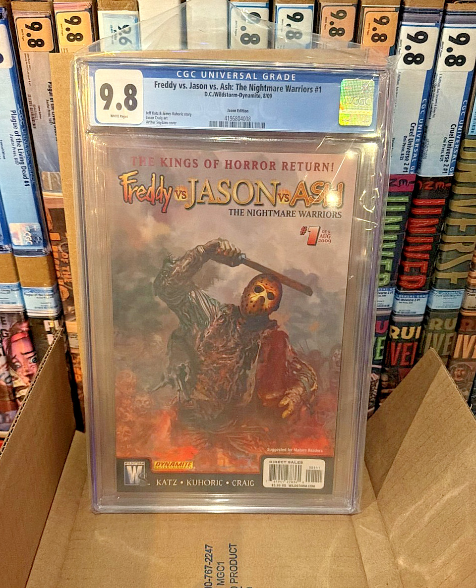 Freddy vs. Jason vs. Ash Nightmare Warriors 1C Arthur Sudam Jason Cover CGC 9.8