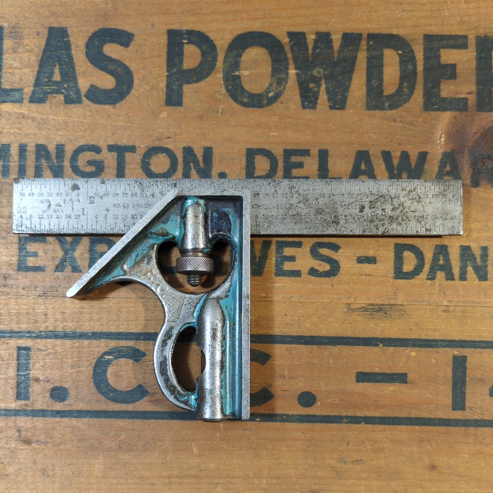 The L.S. Starrett Co. Vintage 6 Inch Combination Square, With Level 