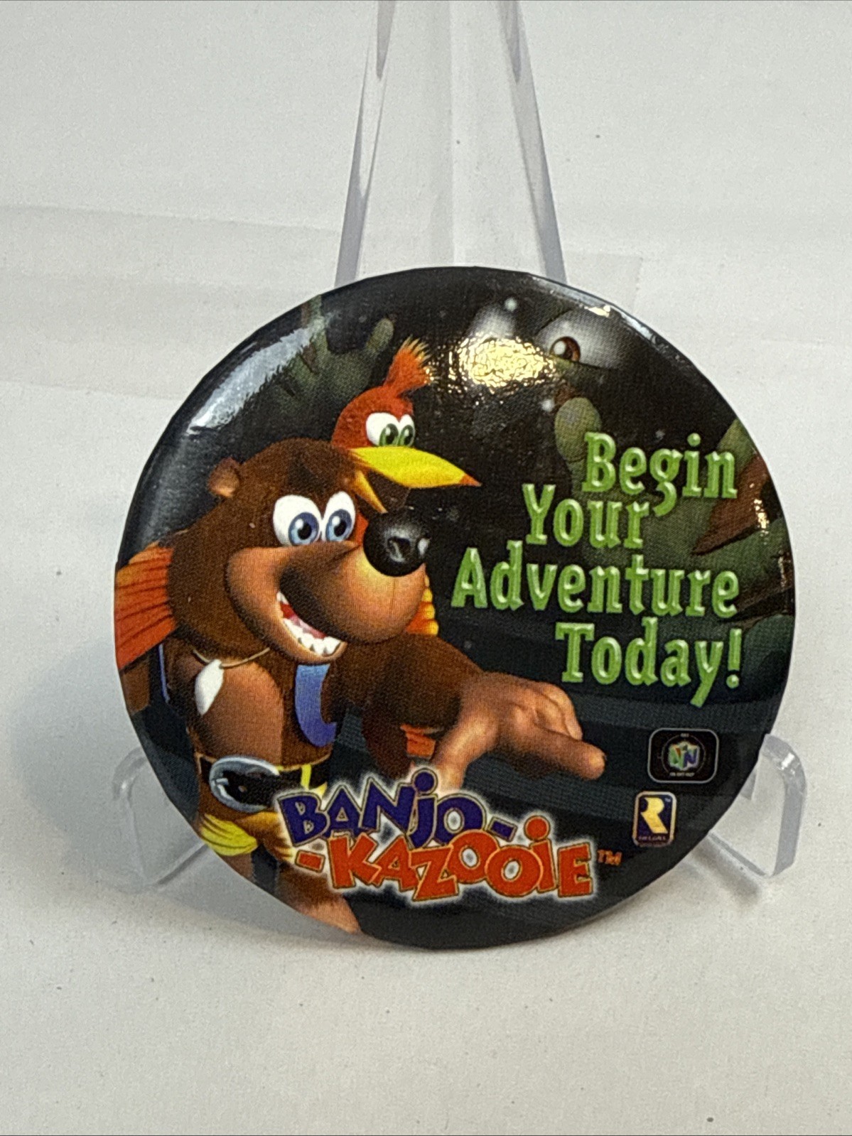 Banjo-Kazooie Nintendo 64 N64 Rare Promo Pin Button Pinback Video Games
