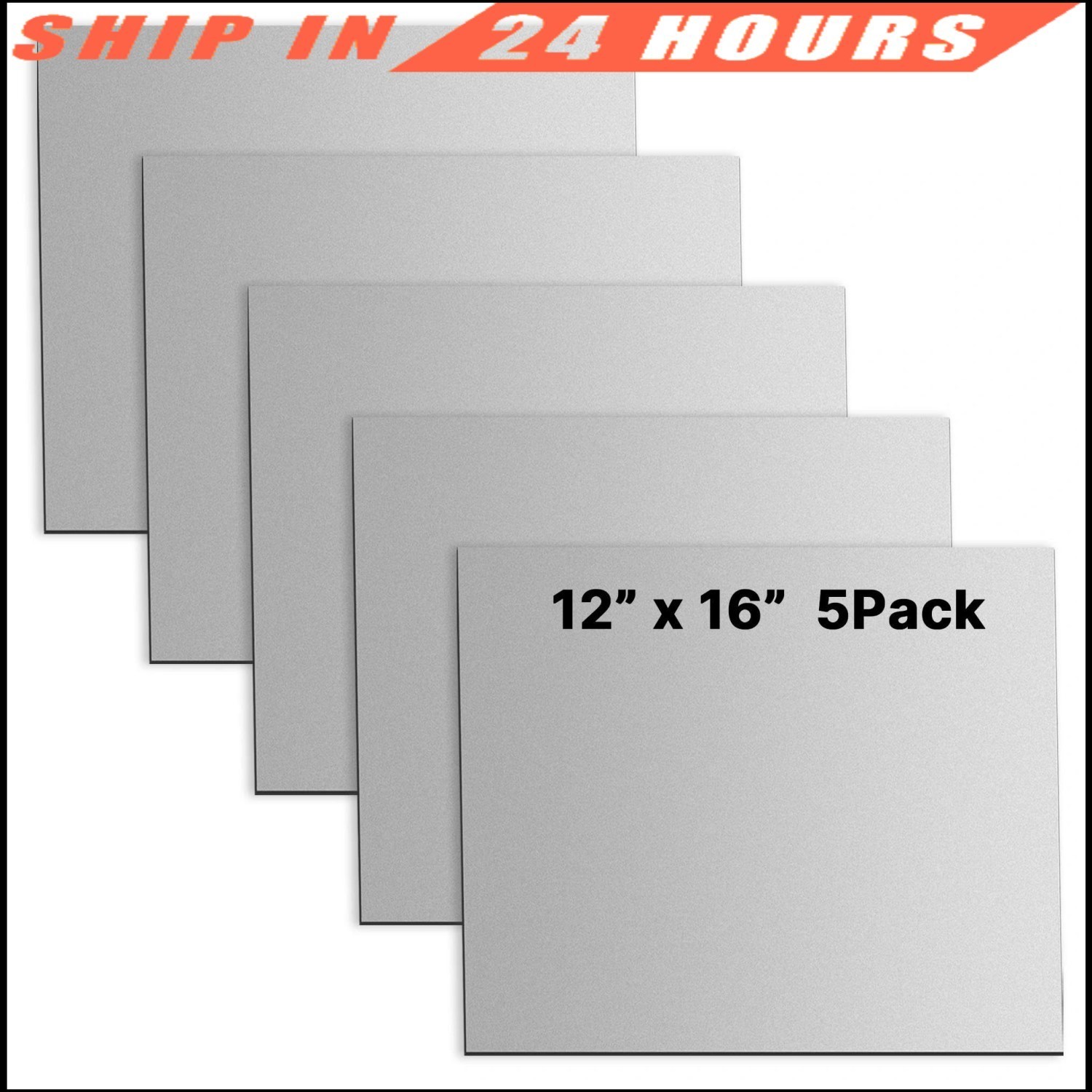 5 Pack 20 Gauge Sheet Metal Steel, 12\