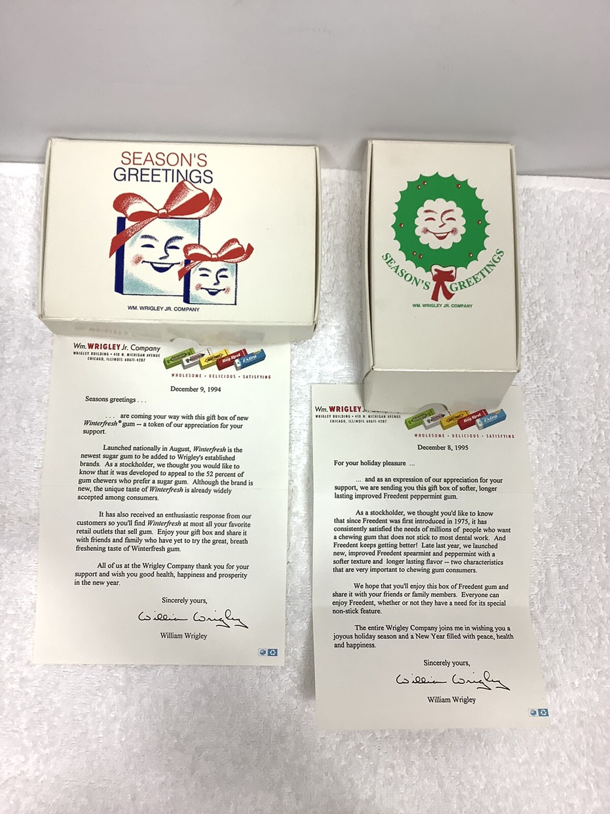 NOS VTG. 1994 Wrigley's Winter Fresh Gum 1995Wrigley’s Freedent SEALED RARE