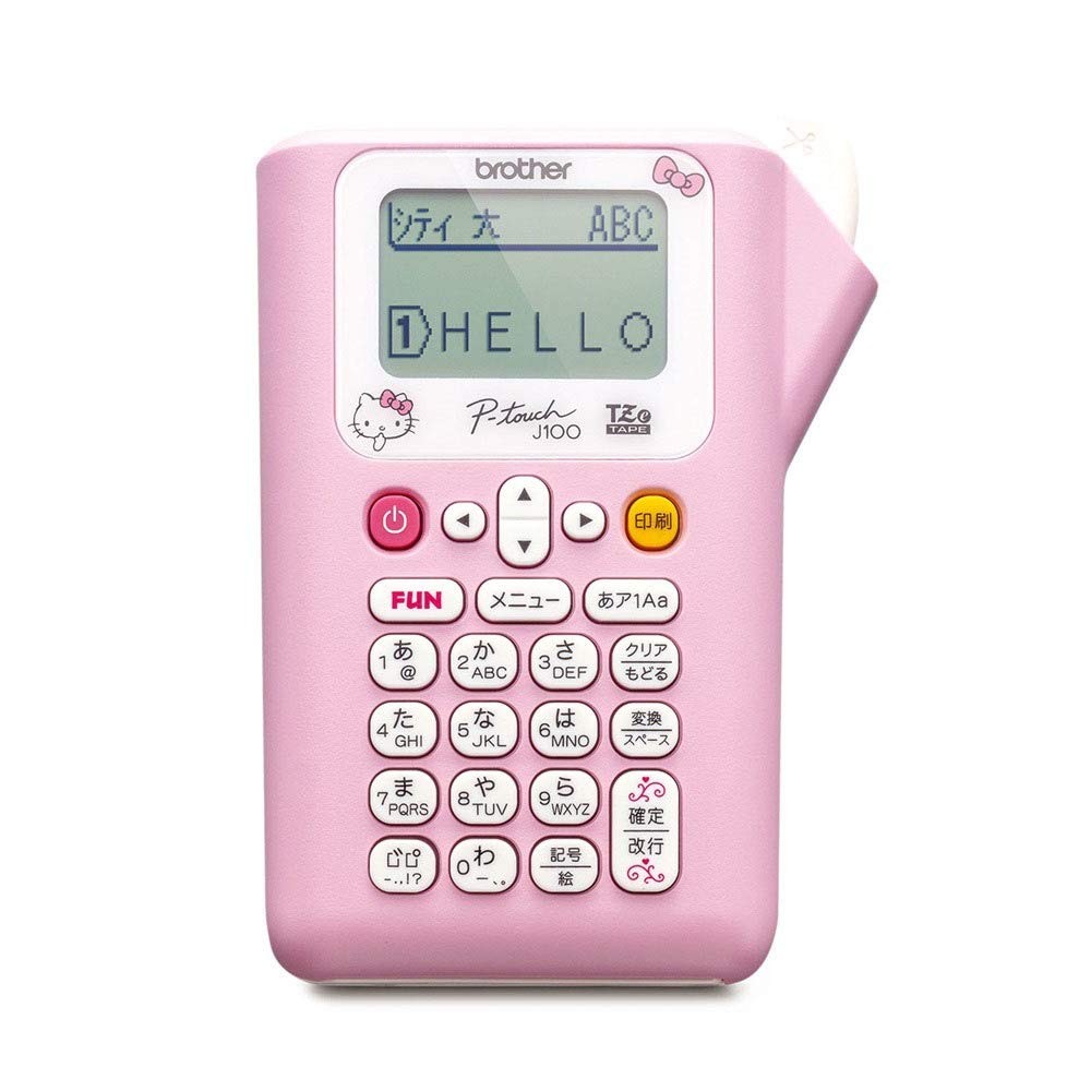 Brother Industries Kitty Sanrio Label Maker P-touch PT-J100KTP New Japan Pink 96