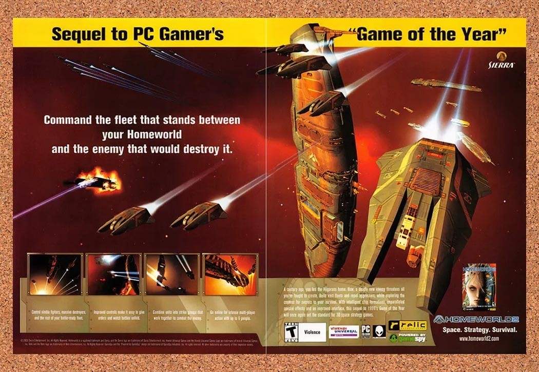 2003 Homeworld 2 PC Original Advertisement / Retro Promo v1