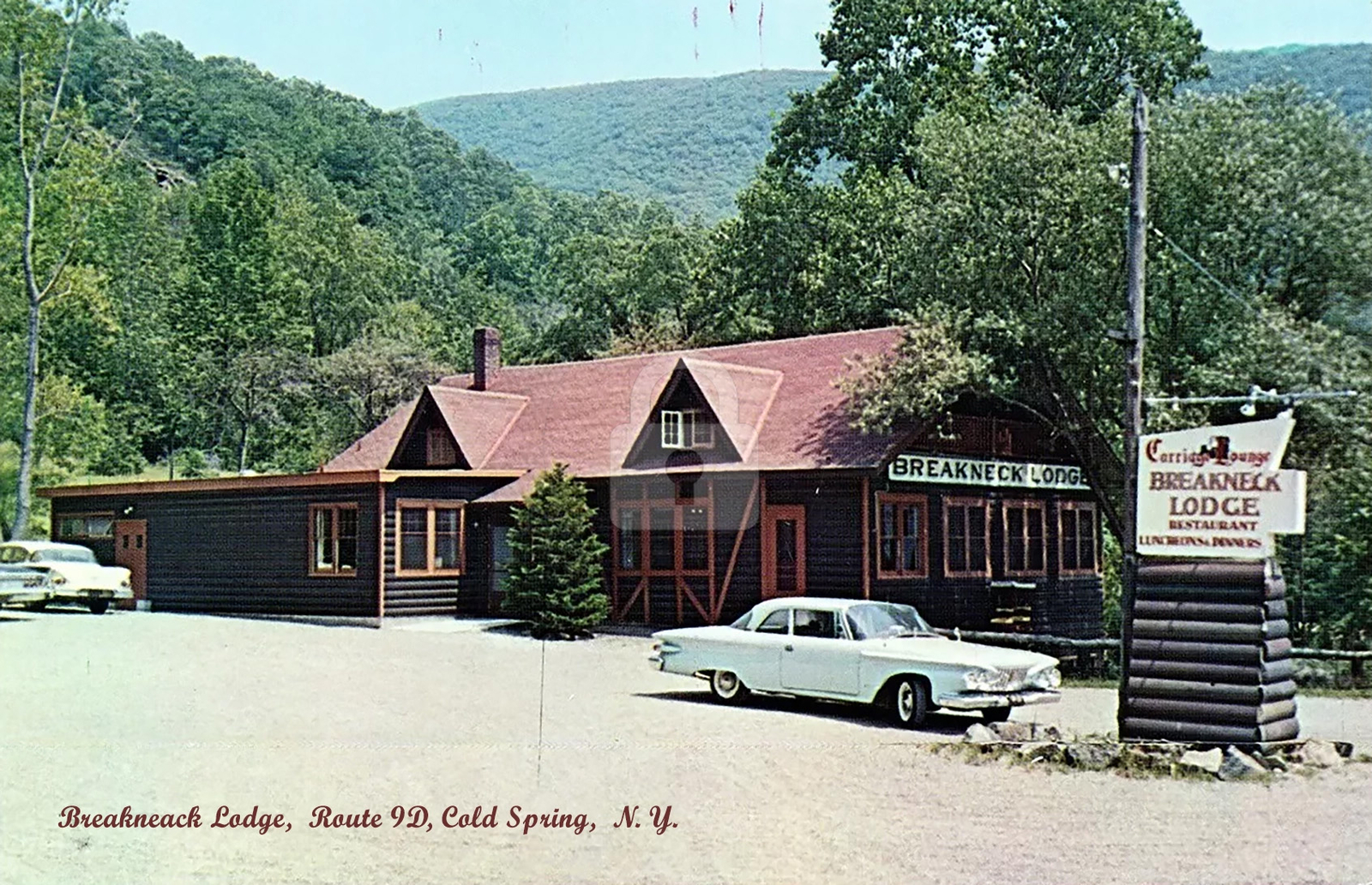 Breakneck Lodge Rt 9D, Cold Spring Cold Spring, New York NY Postcard Copy