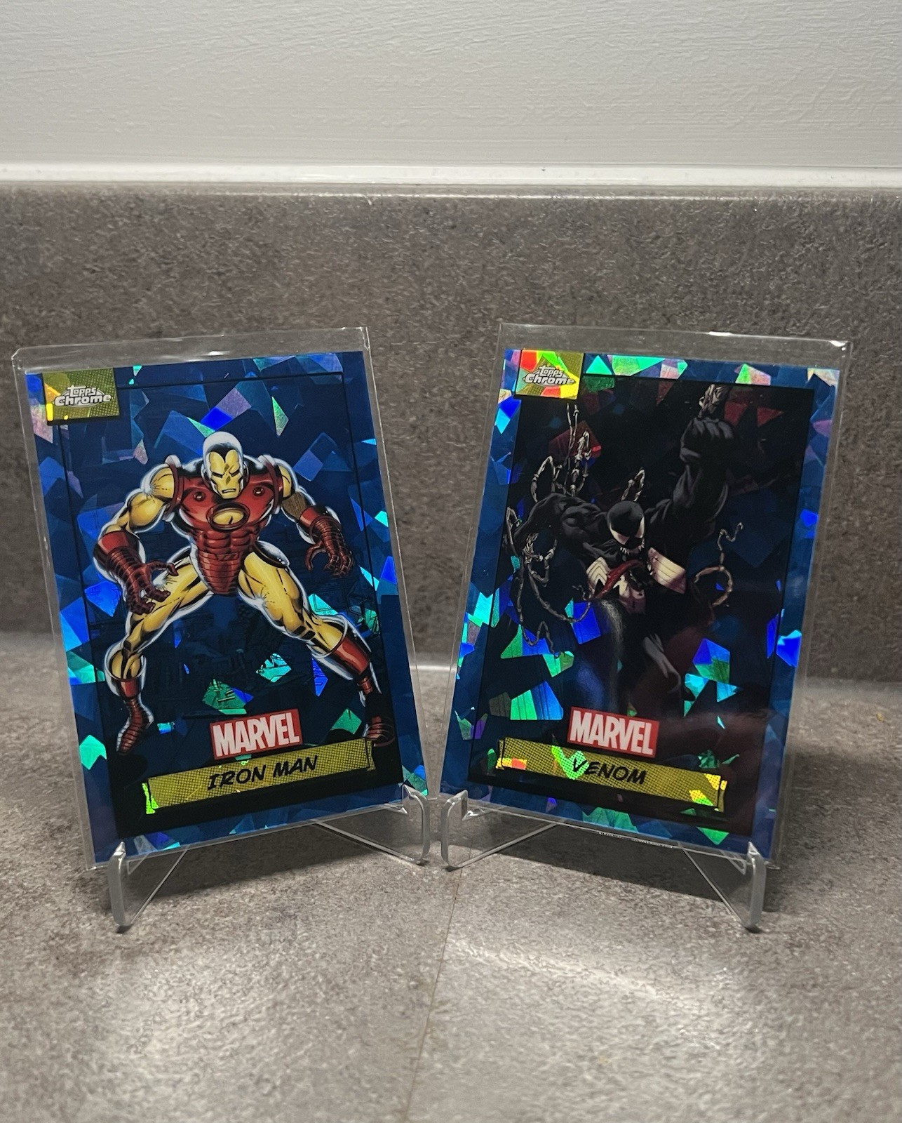 2024 Topps Marvel Chrome Sapphire Venom And Iron Man Bundle