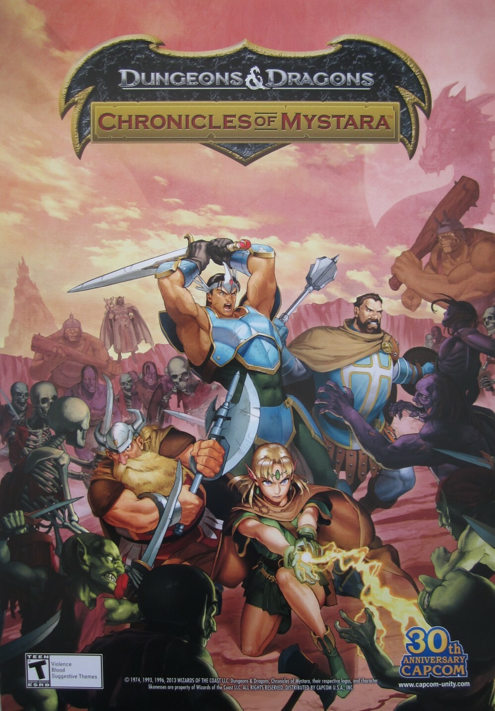 Dungeons & Dragons Chronicles of Mystara 2013 CAPCOM 30th anniversary poster D&D
