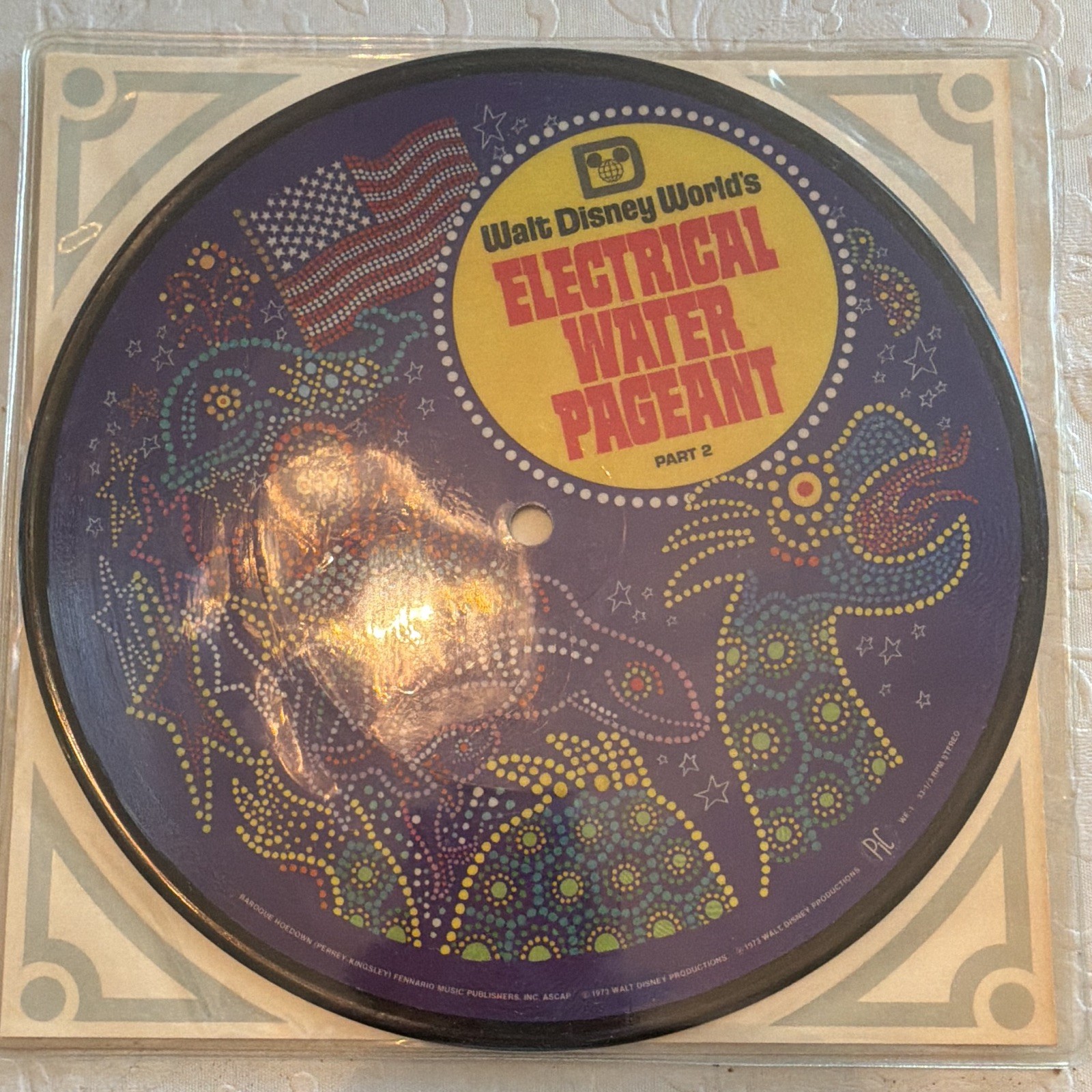Walt Disney World Electrical Water Pageant 1973 Vintage 33 & 1/3 Record Stereo 