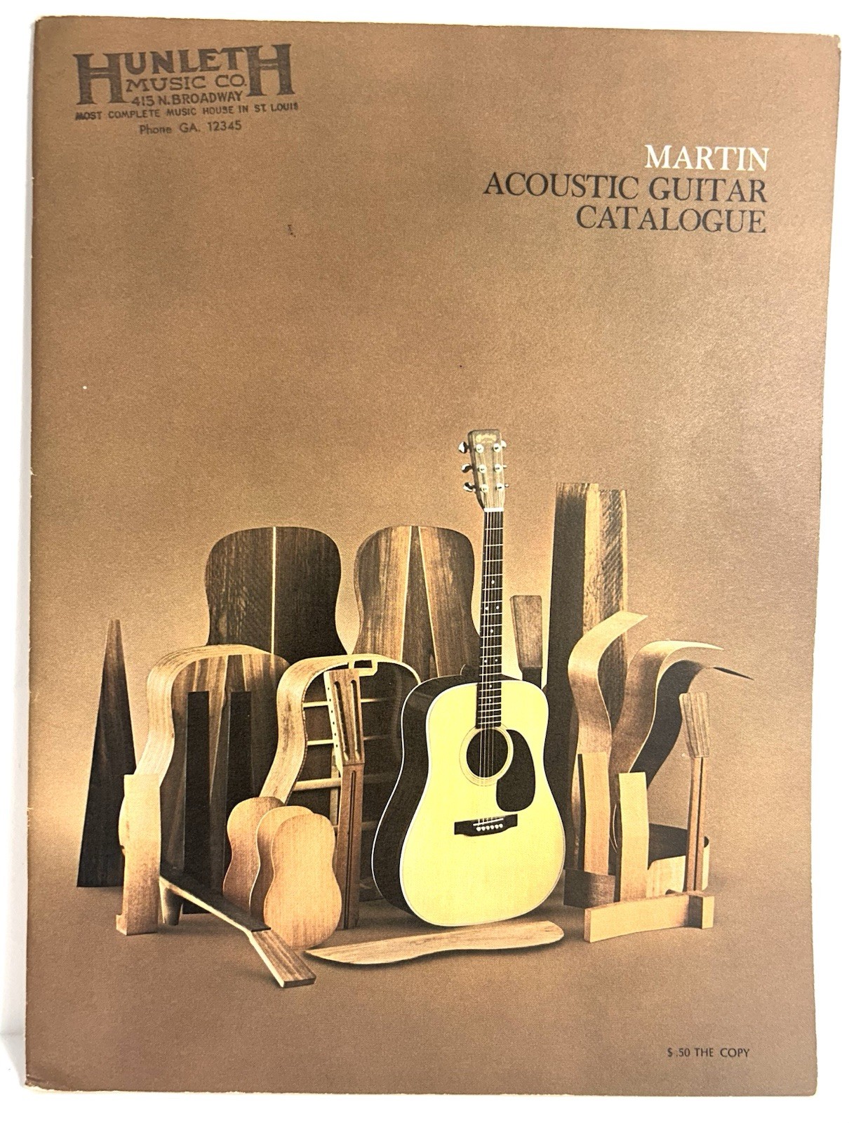 Original 1968 Martin Acoustic Guitar Catalogue • 9” x 12” • Ukes Mandolins Cases