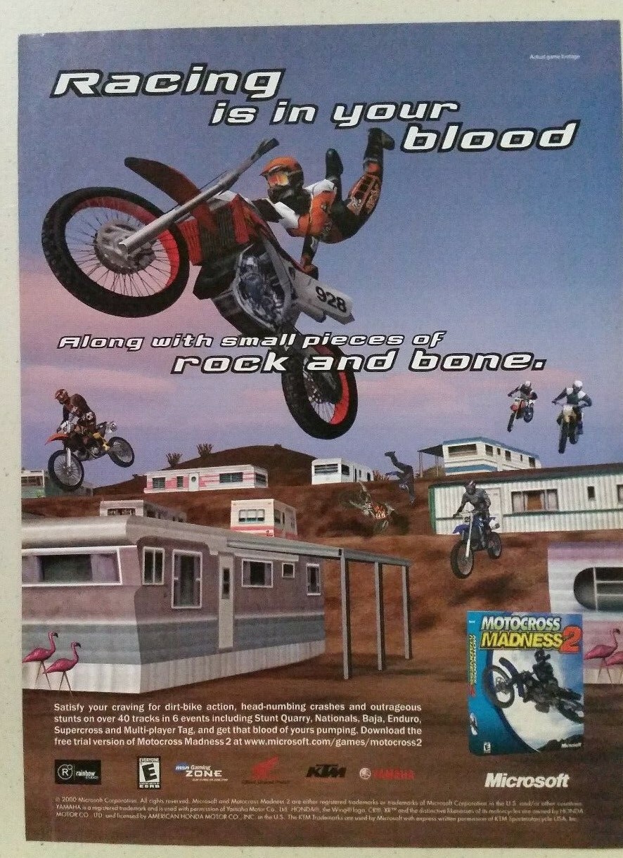 2000 MOTOCROSS MADNESS 2 ~ Vintage Video Game PRINT AD 