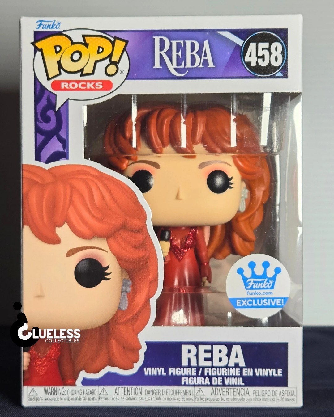 Funko Pop Rocks: Reba McEntire (1993 CMA Awards) #458 And Pop Protector 