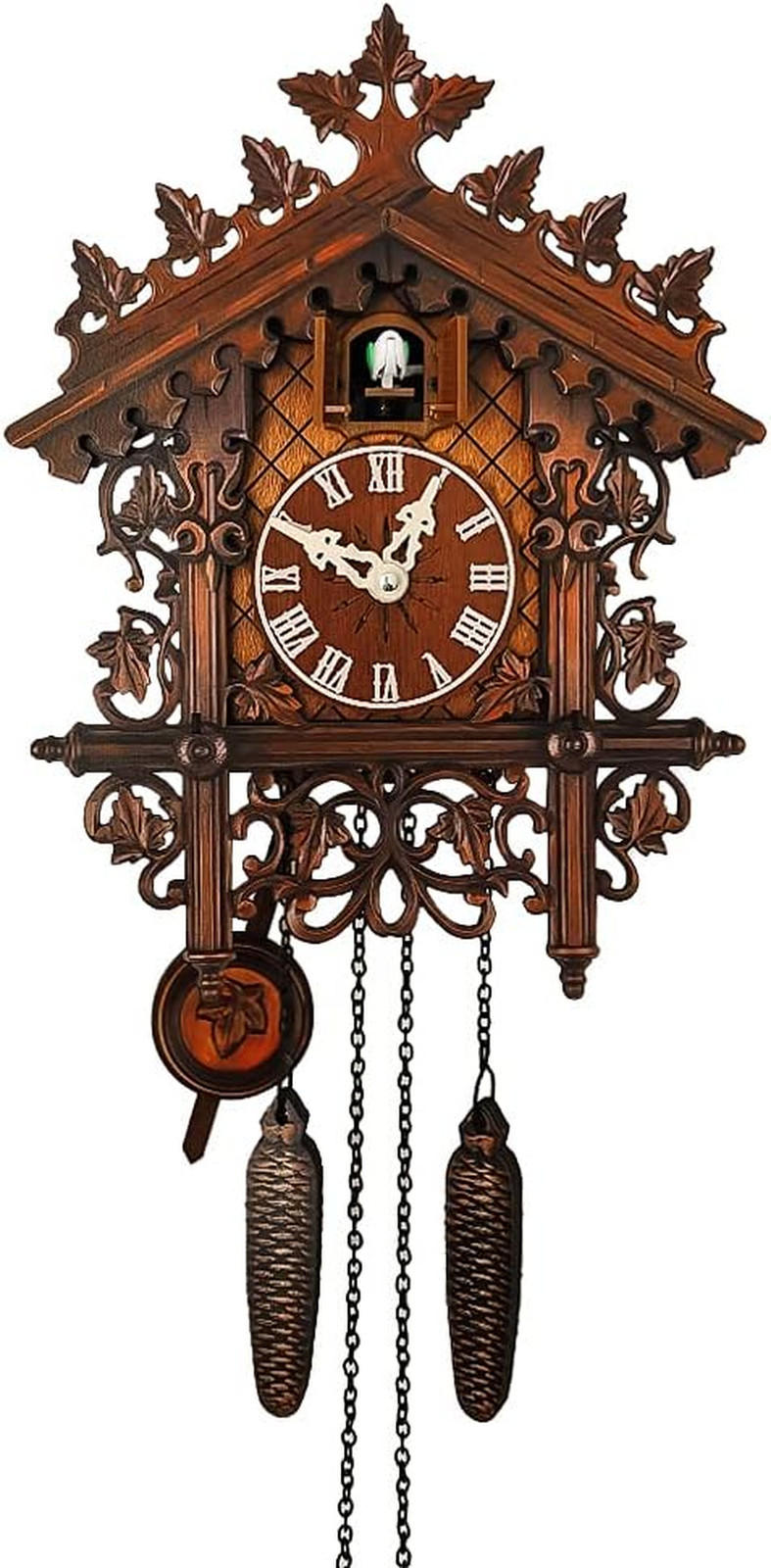 Traditional Black Forest Cuckoo Clock, Newly Wood Coo Coo Clock Decorative Wall