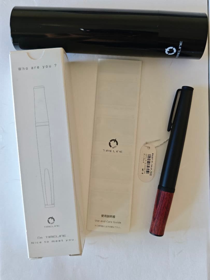 Excellent PILOT Timeline Past Deep Red Ballpoint Pen Twist Mechanism Japan