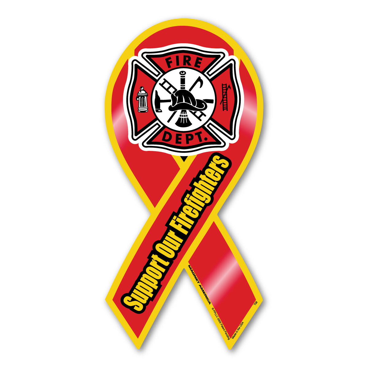 Support Our Firefighters Ribbon Magnet