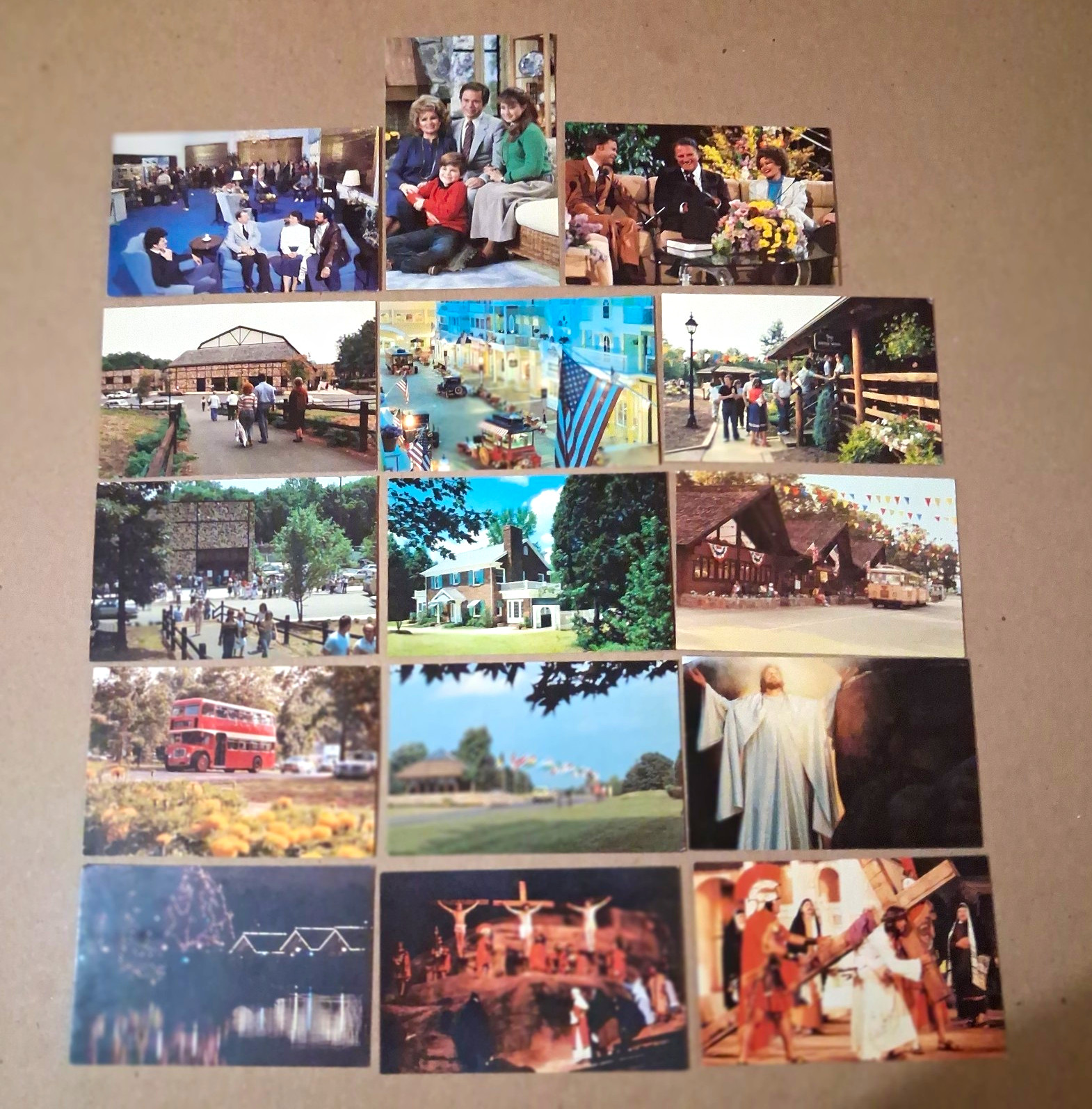 Lot of 15 Different Vintage Heritage USA Postcards PTL Club Jim Tammy Bakker SC
