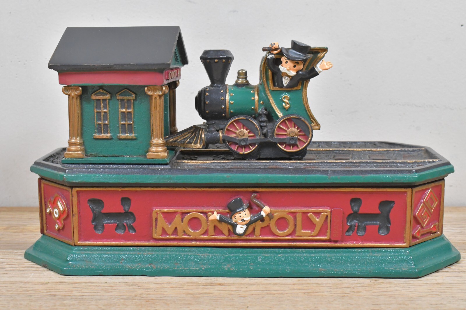 Vtg 1996 Franklin Mint Hasbro Metal Monopoly Coin Bank Collectors Edition Rare