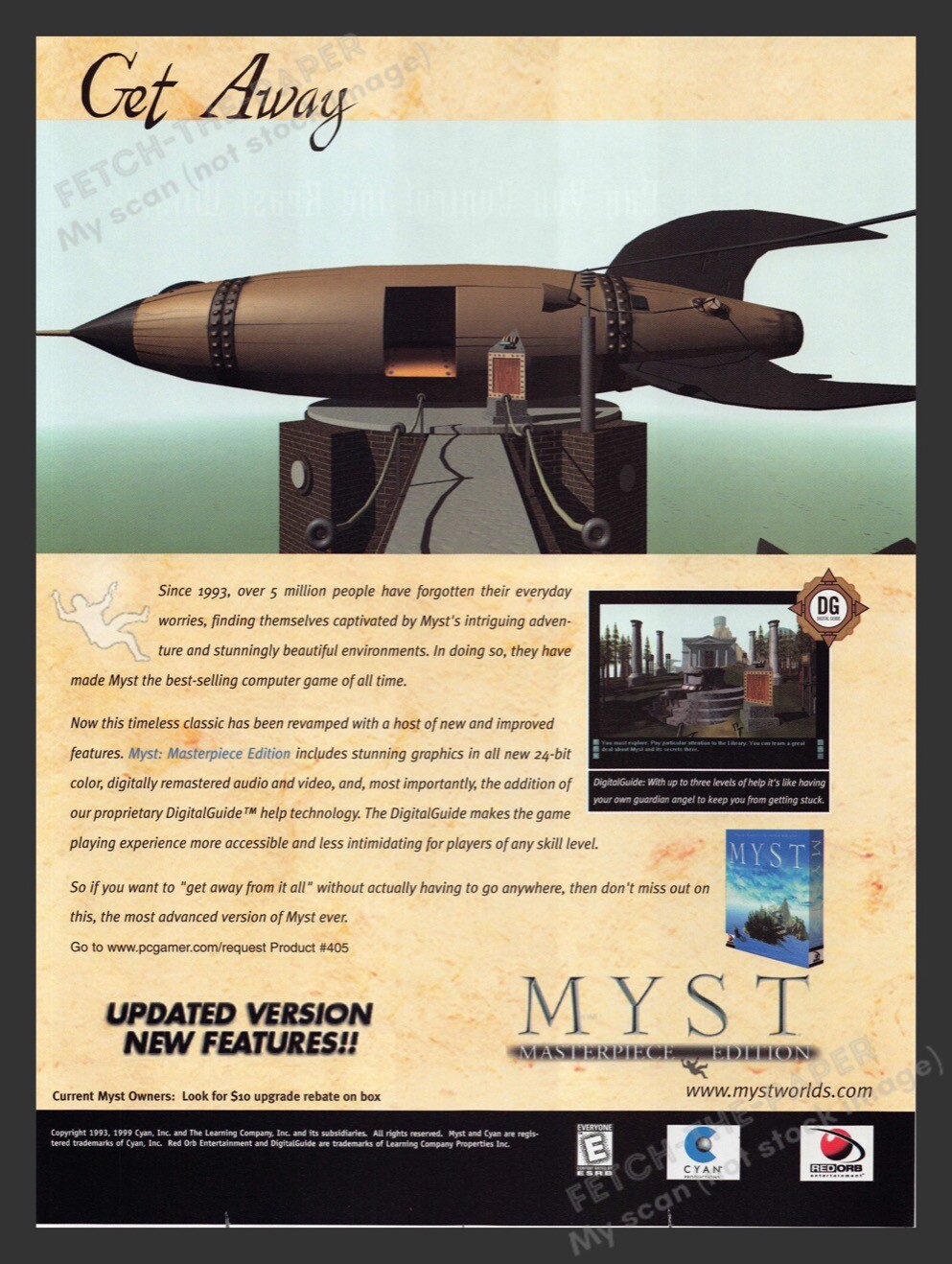 1999 Myst: Masterpiece Edition Video Game Print Advertisement