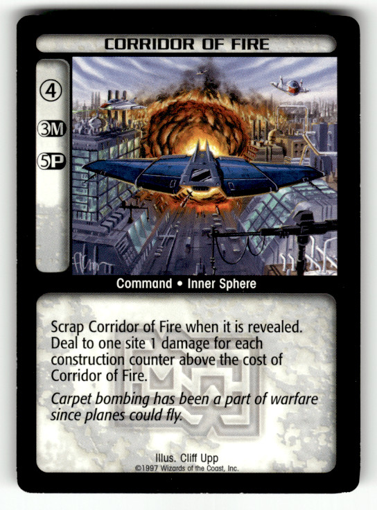 BATTLETECH Corridor of Fire 1997 Battletech CCG Wizards of the Coast