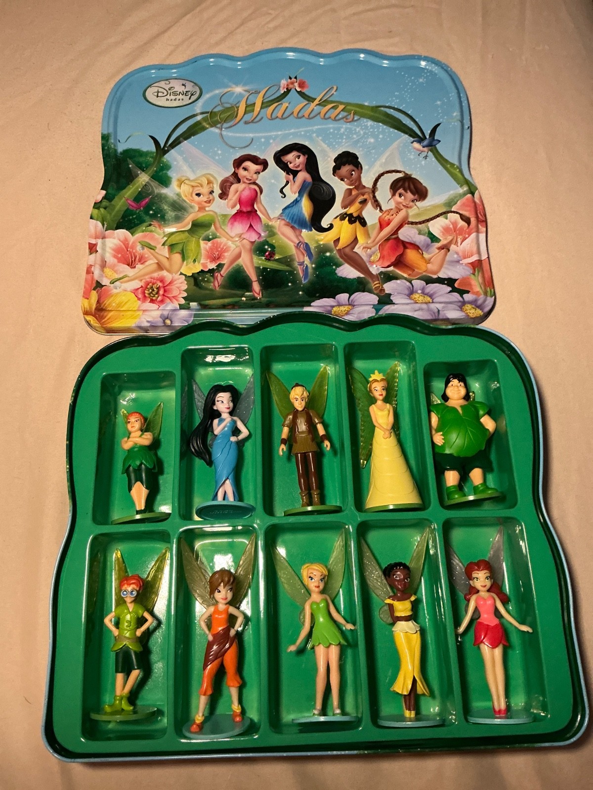 Rare 2010 Disney Tinkerbell Hadas Fairies 10 Piece Figure Collection