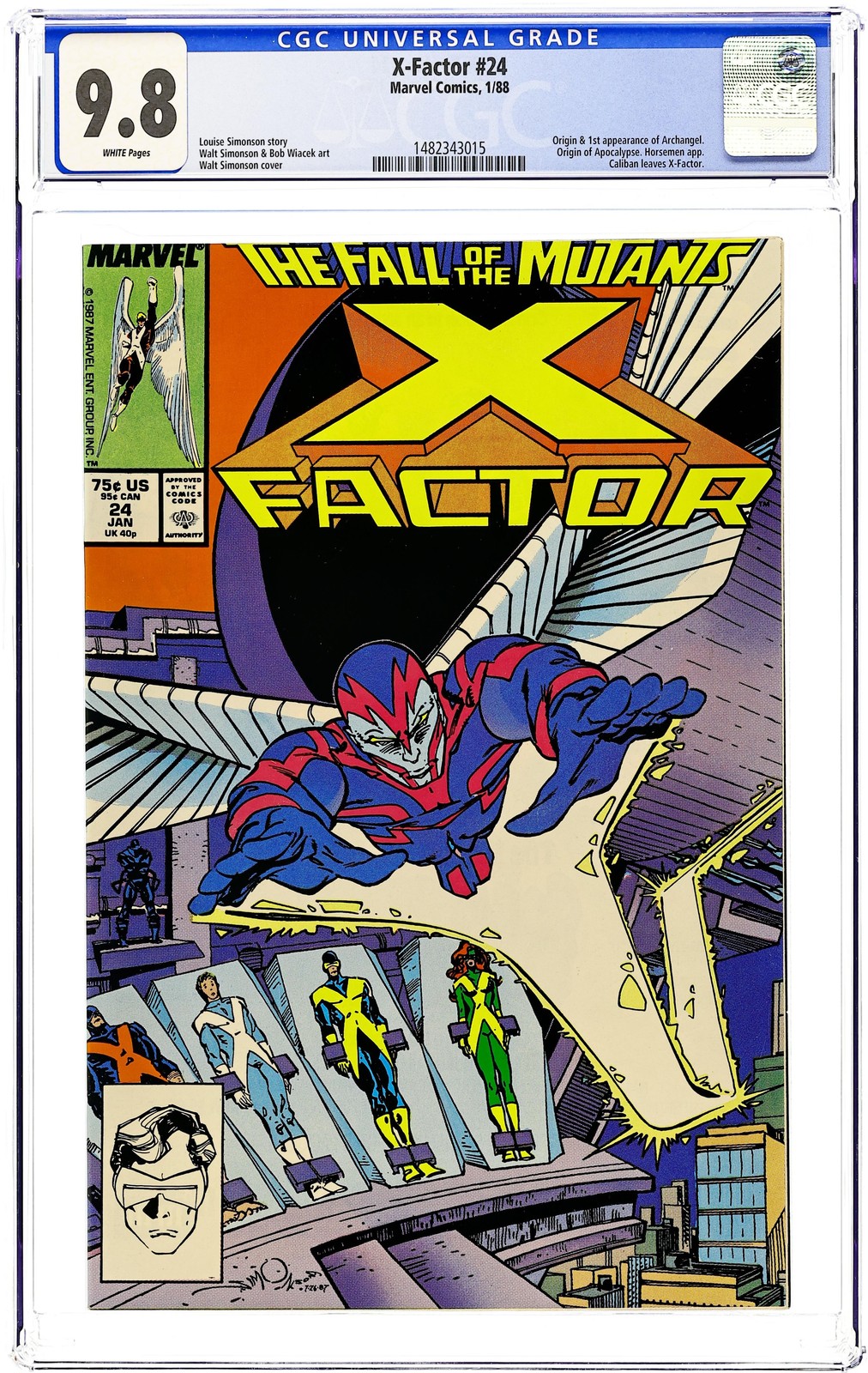 X-Factor #24D CGC 9.8 1988 1482343015 1st full app. Archangel