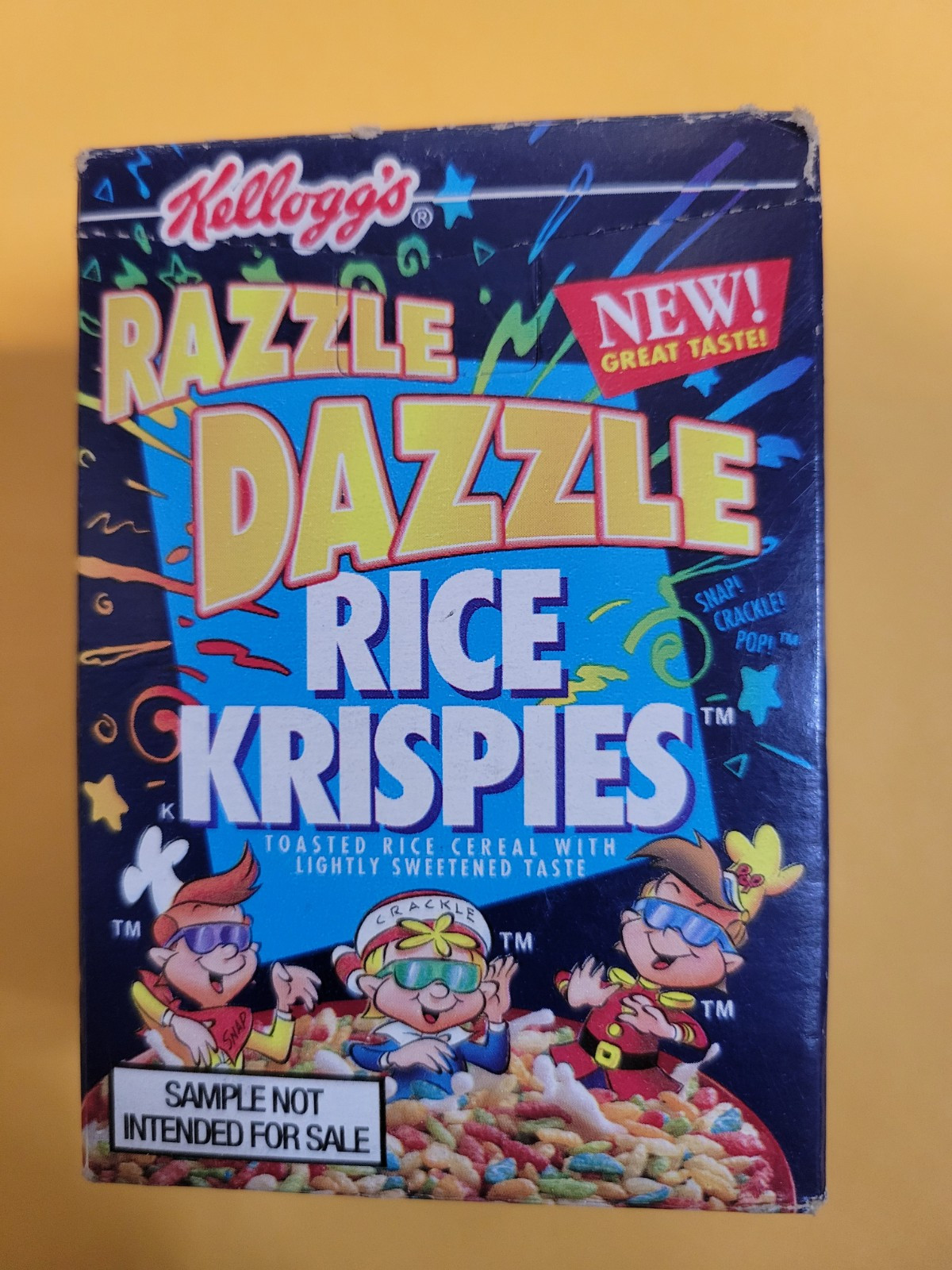 Kellogg's Razzle Dazzle Rice Crispies Cereal Box 1998 Original Seal NOT OPEN 