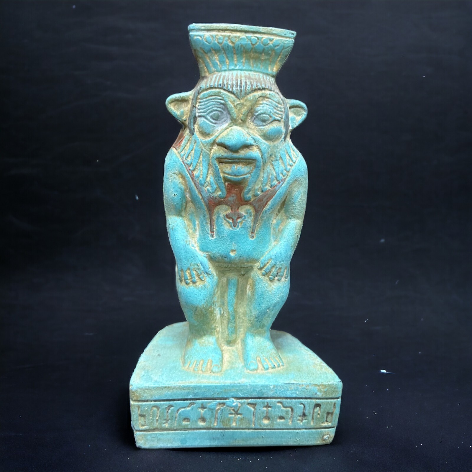 Rare Ancient Egyptian Bes God Unique Statue Antique Pharaonic Mythology BC
