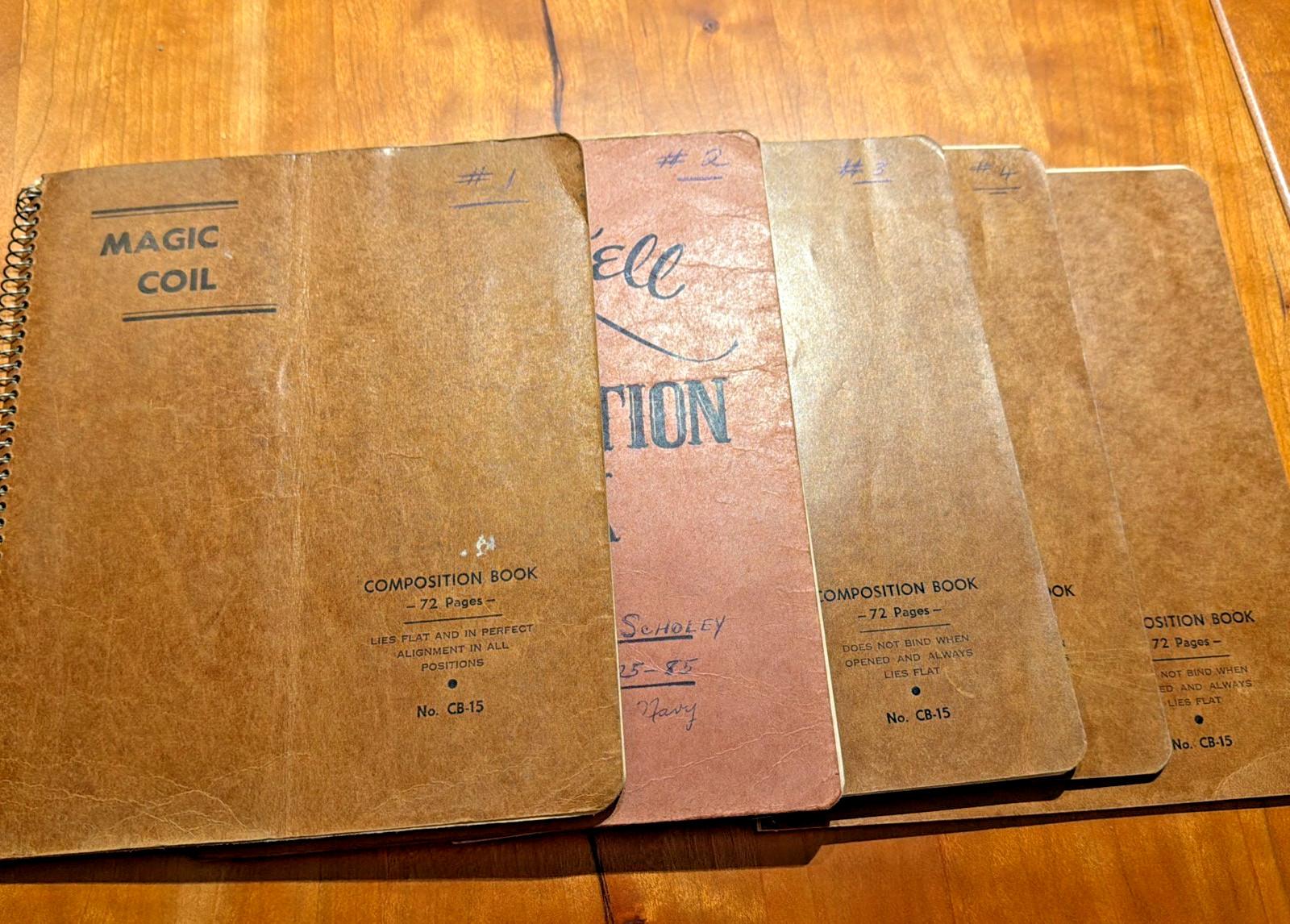 FREE SHIP FIVE Named Korean War-Era Journals for US Navy Sailor Bainbridge MD
