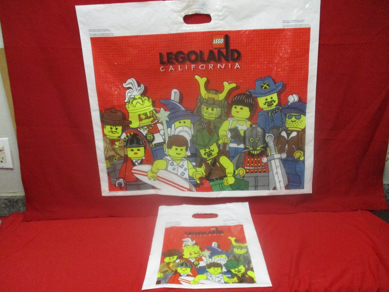Vintage 1999 Legoland California Large Plastic Bag Lot Minifigures  Double Sided