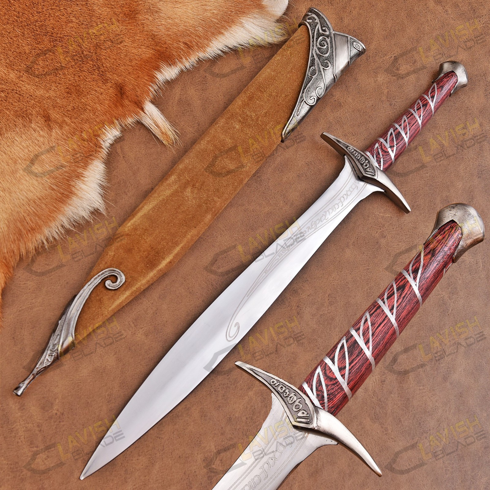 Sting Sword Replica Lord of the Rings Hobbit Movie Steel Cosplay Scabbard Gift