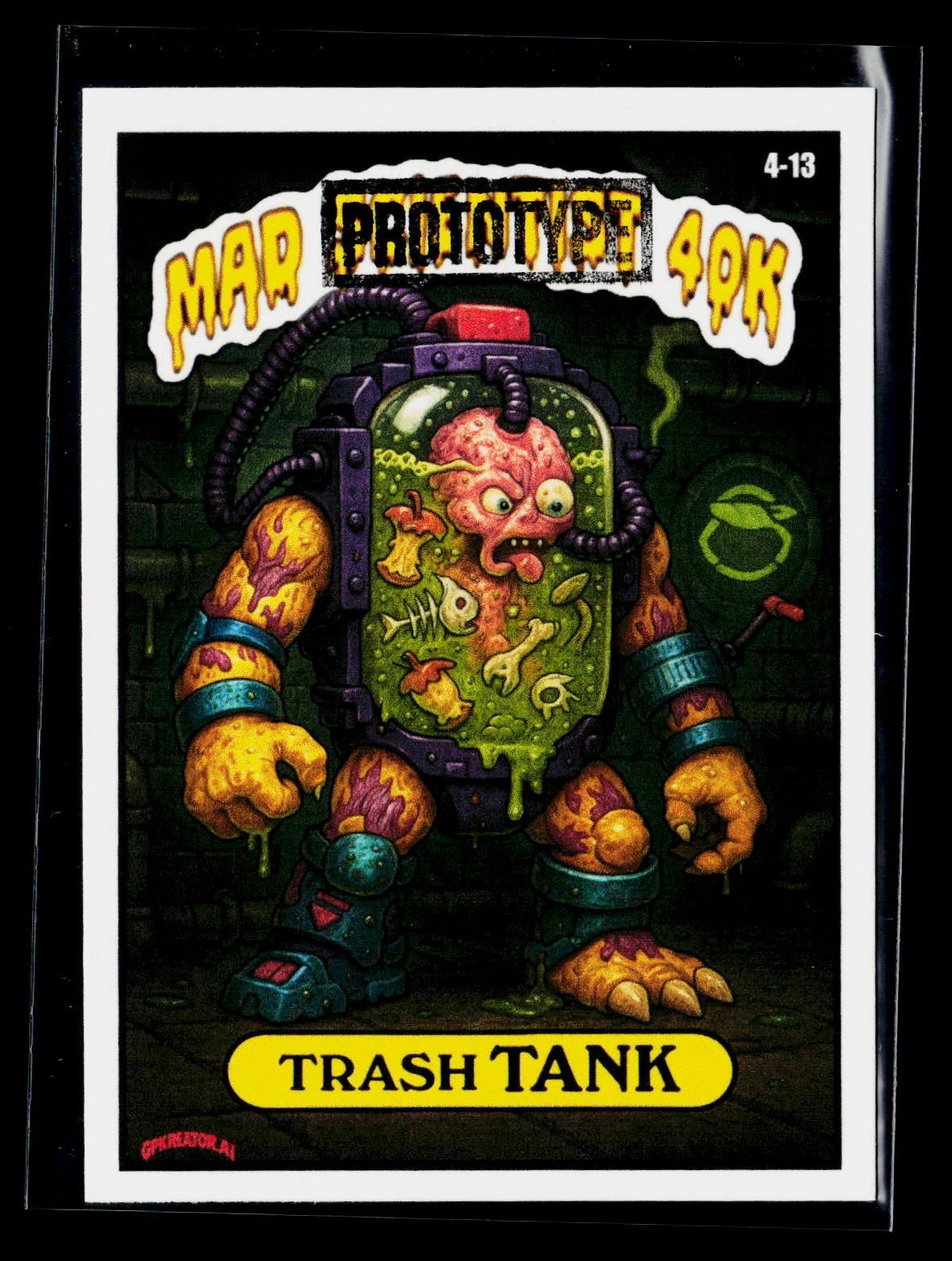 Mad Scientist 40K GPK Spoof ~ 4-10 PROTOTYPE #'d 2/2 ~ TMNT Trash Tank Krang