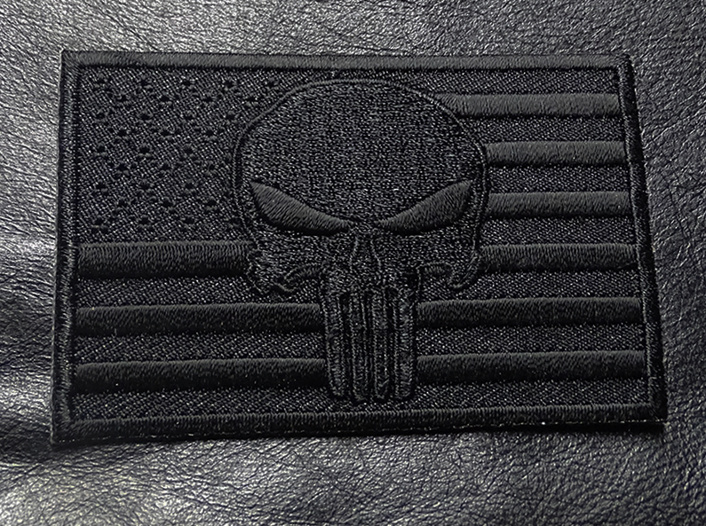SWAT POLICE LAW ENFORCEMENT USA FLAG SKULL HOOK PATCH