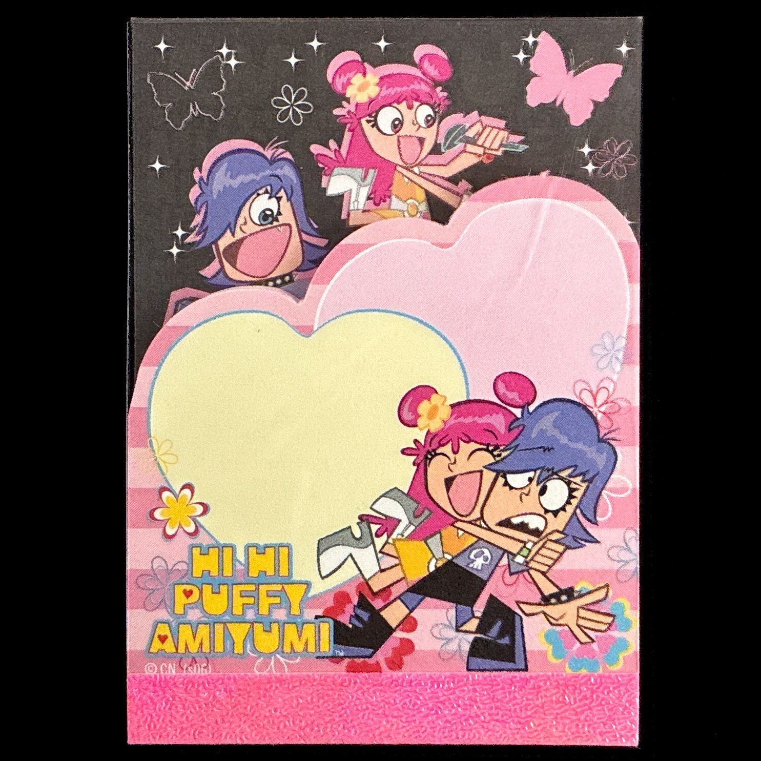 Vintage Sony Hi Hi Puffy AmiYumi Mini Heart Notepad Note Pad Japan Import