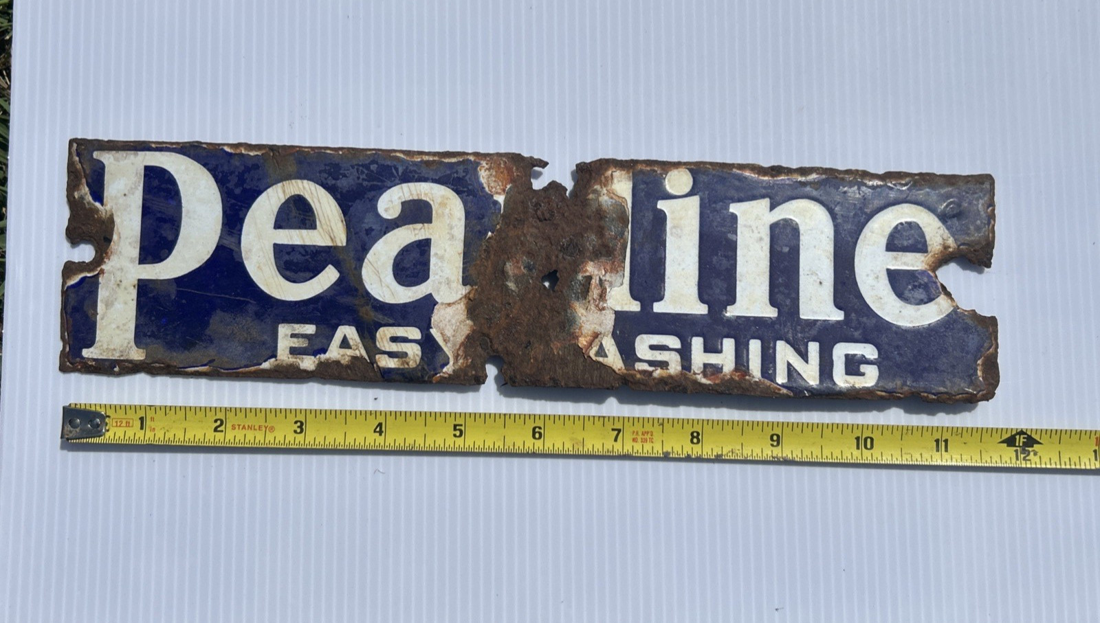 1930s Pearline wash Advertising Sign cleaning porcelain New York