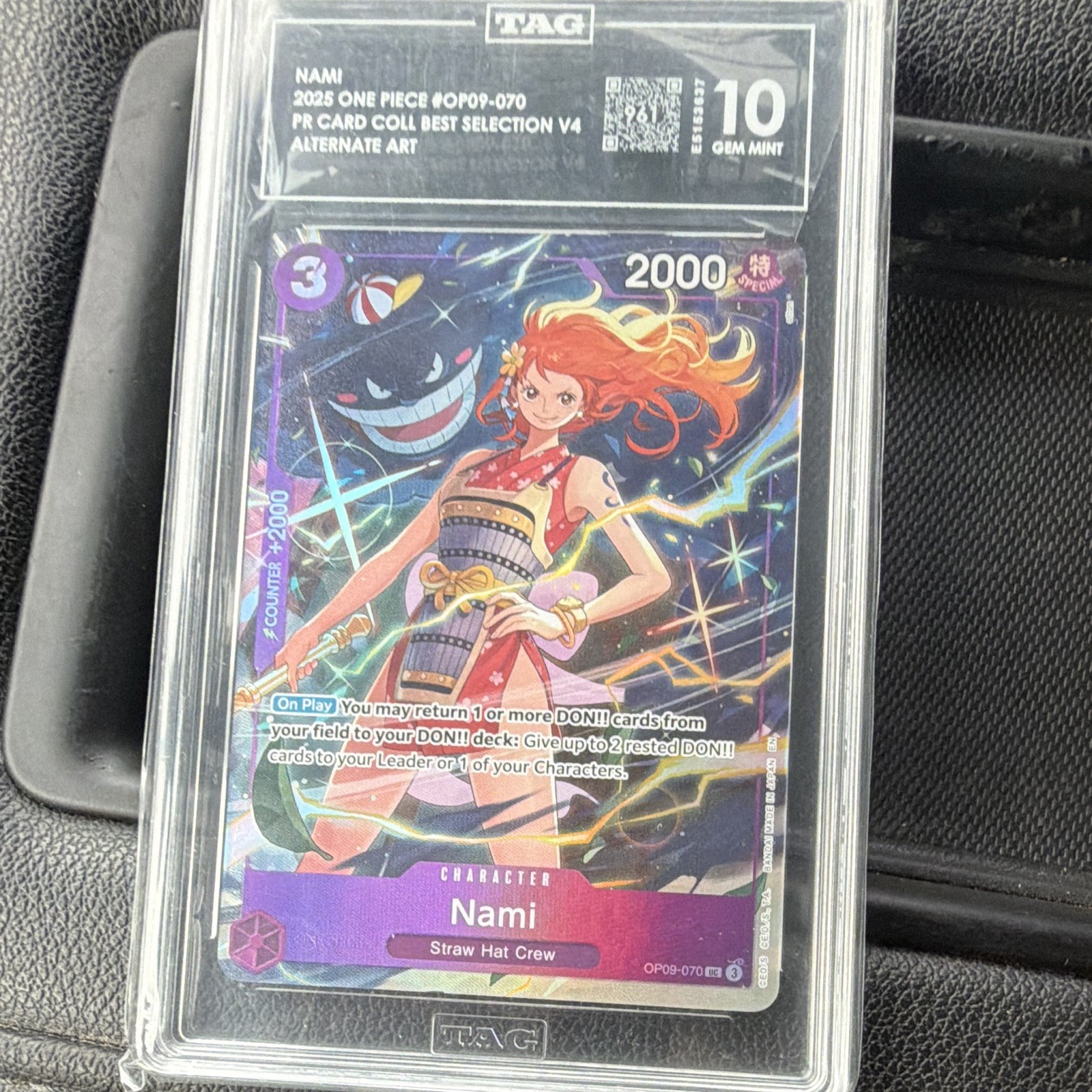 Bandai One Piece 2025 Nami OP09-070 Alternate Art English Card