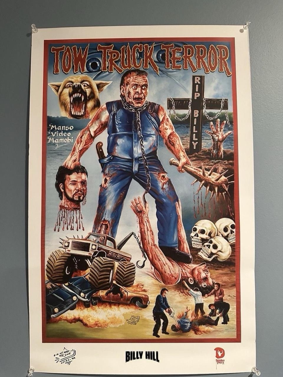 Billy hill x Deadly Prey Gallery 22x14 Print Poster Rare