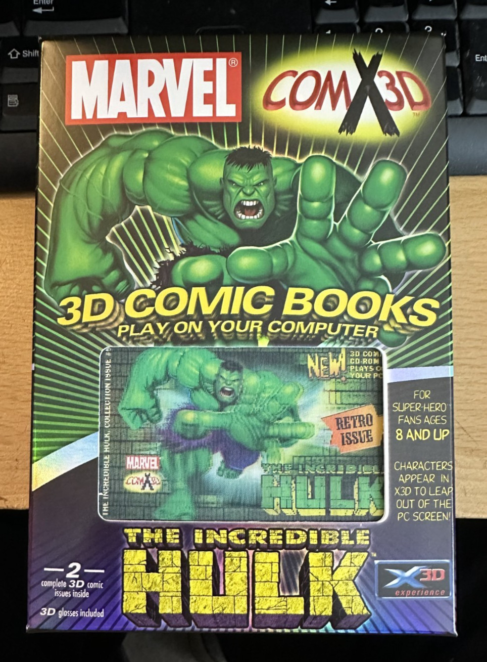 SEALED Marvel comX3d The Incredible HULK Collector RETRO Issue CD-ROM for PC~