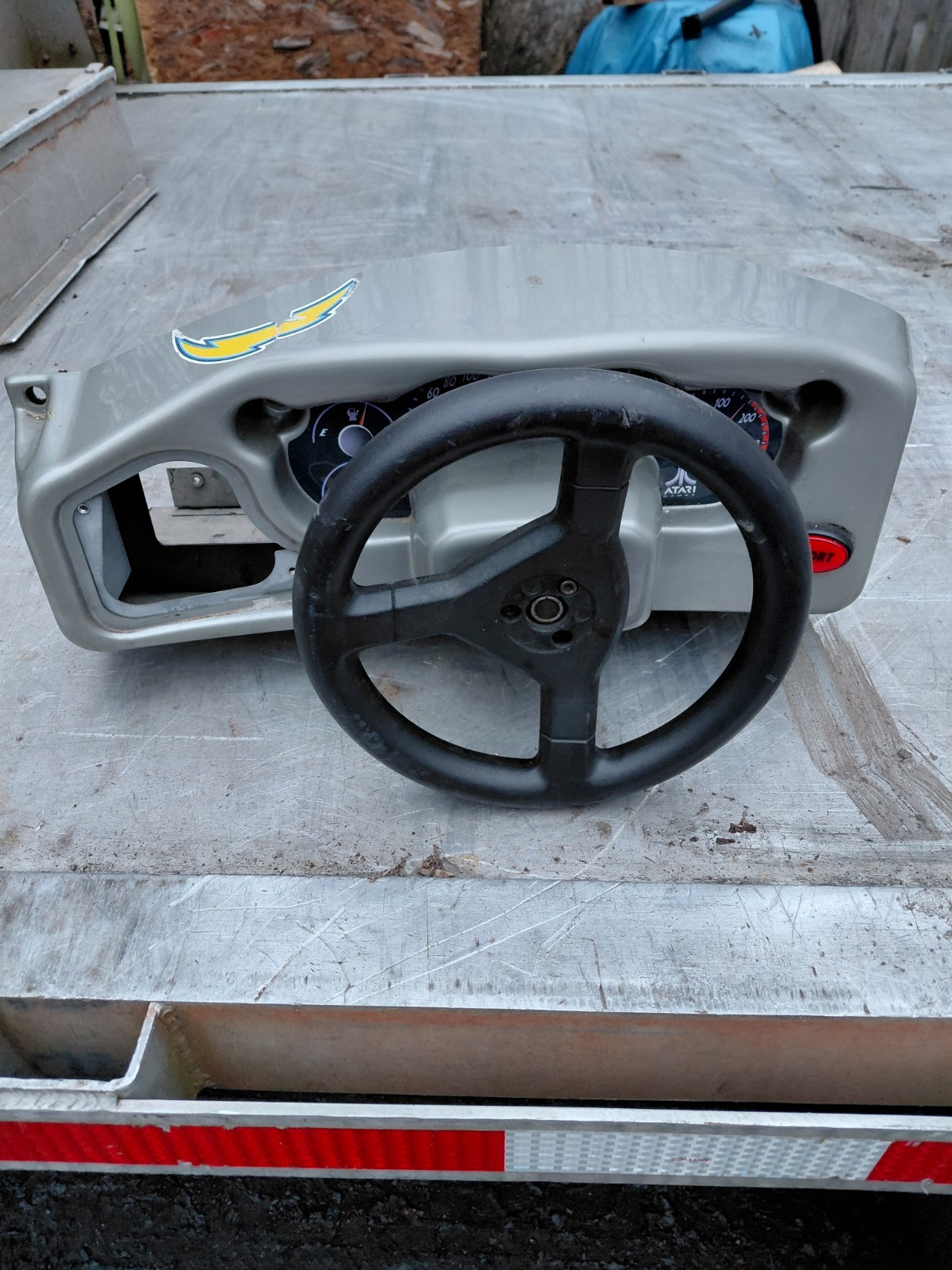 Atari San Francisco RUSH 2049 Arcade Game Steering Control Panel As Is