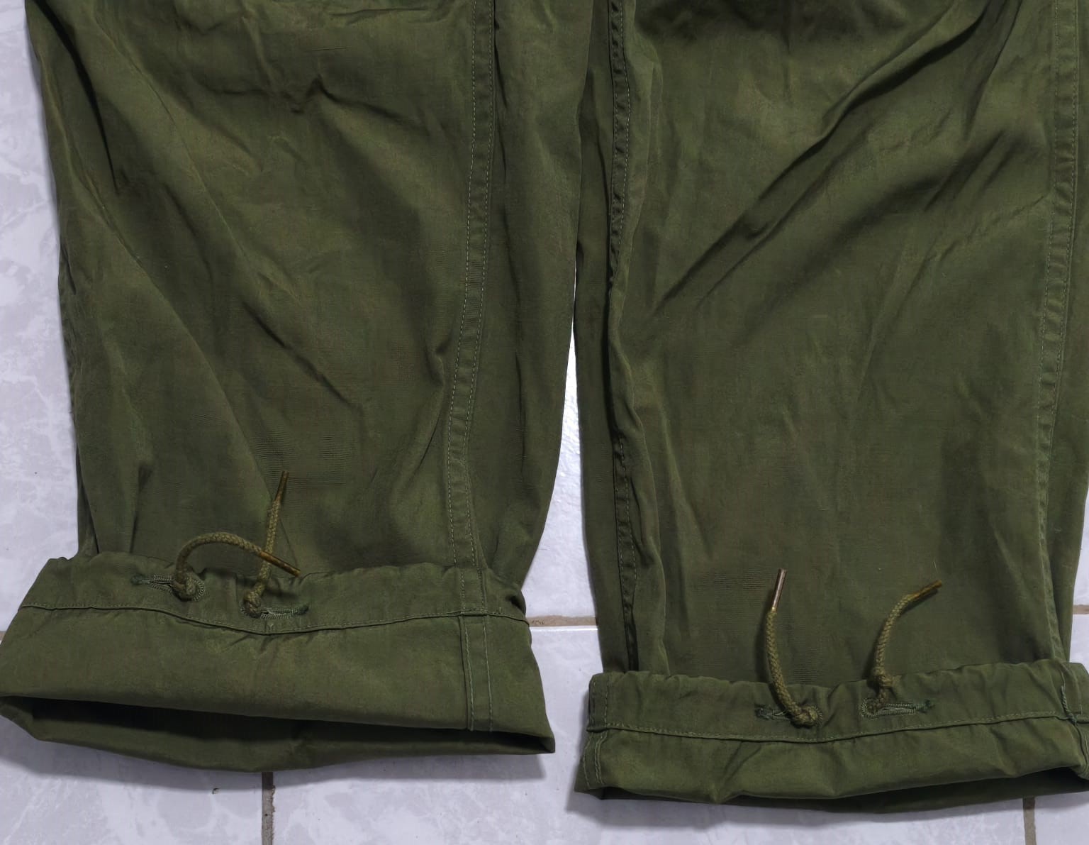 1966 US Army OG-107 Jungle Fatigues 3rd Pattern Poplin Pants Large Regular