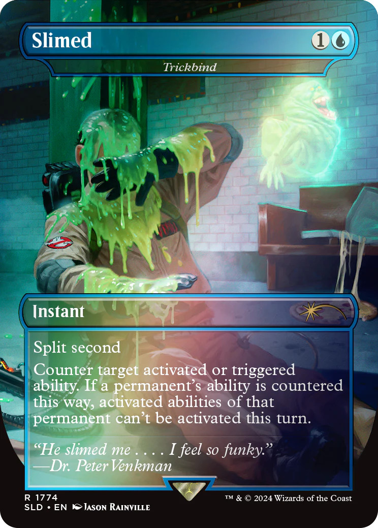 Slimed - Trickbind (Rainbow Foil) [Secret Lair Drop Series] Foil Near Mint MTG