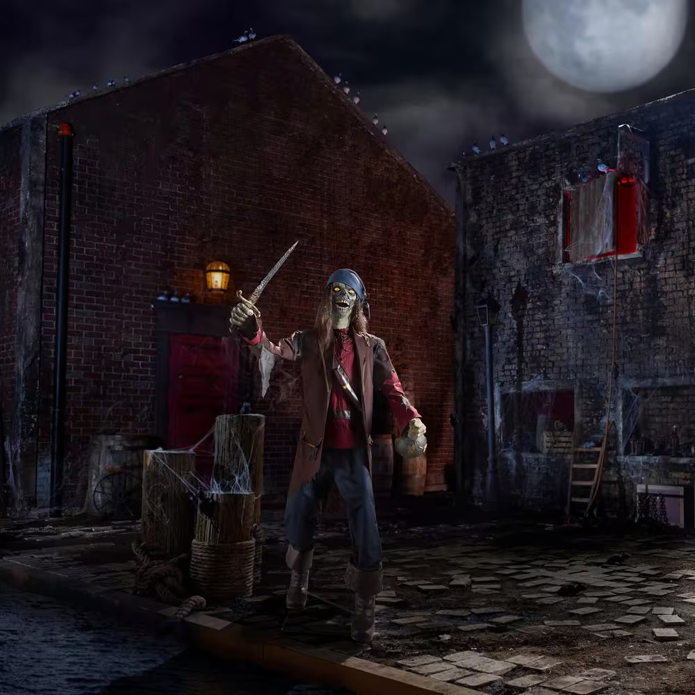6 FT Dead Water Animated LED Zombie Pirate