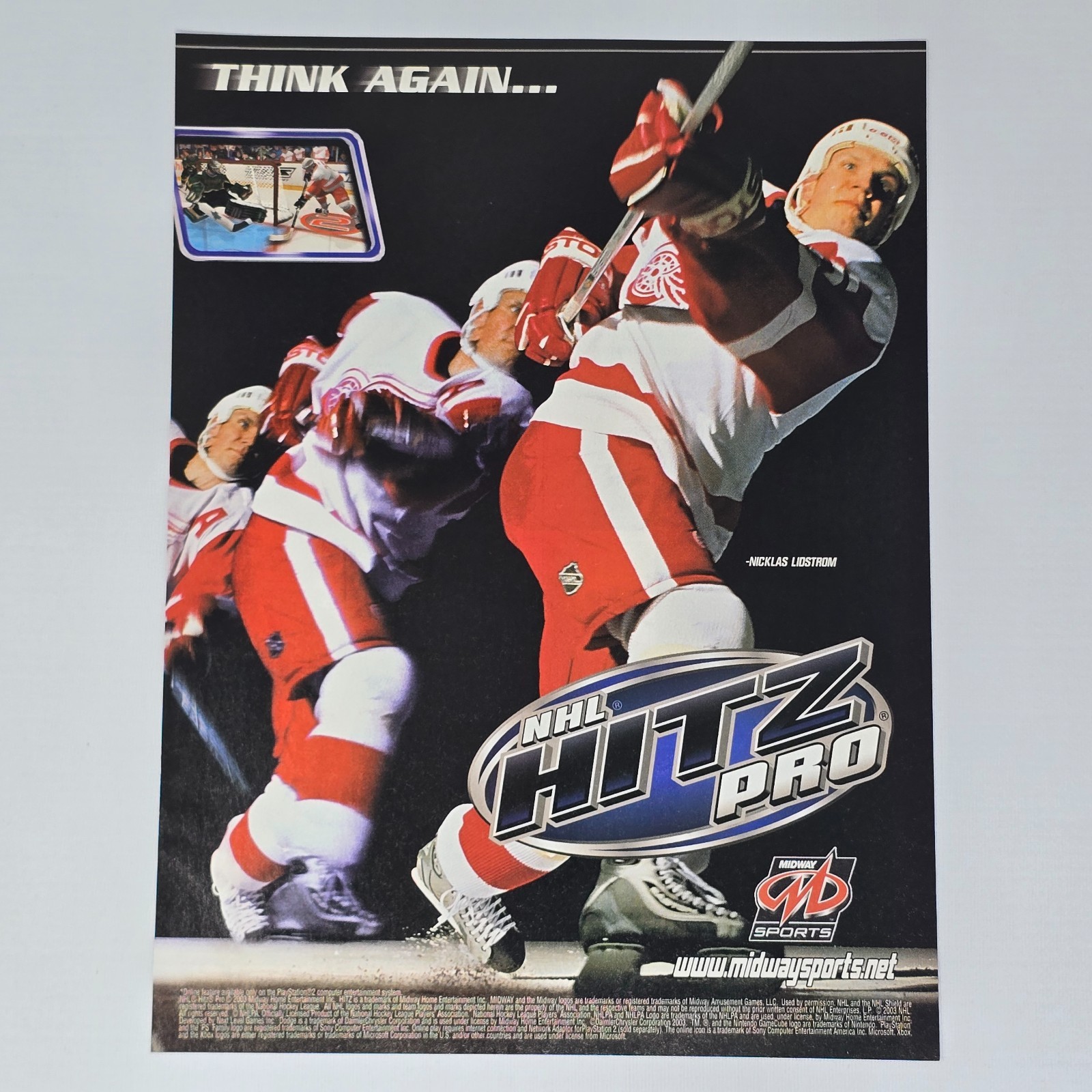 NHL Hitz Pro PlayStation 2 PS2 Authentic Magazine Ad