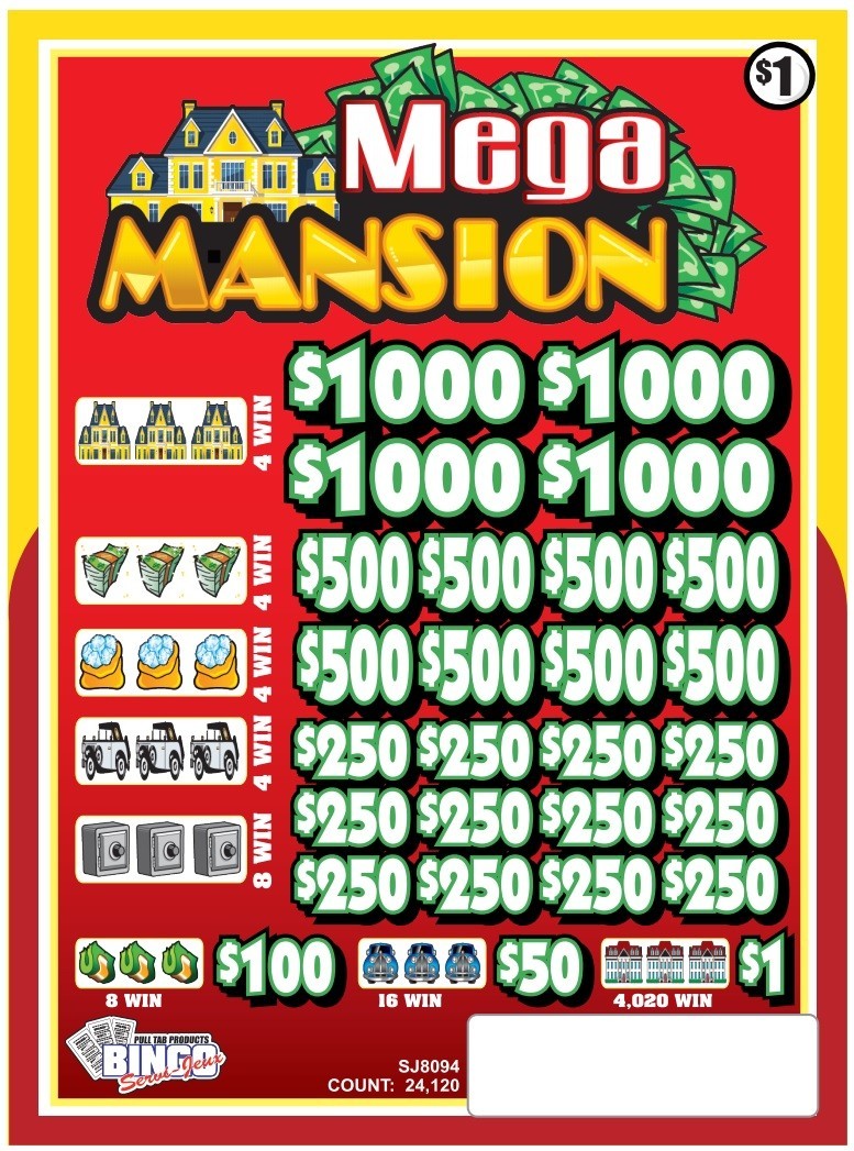 NEW pull tickets MEGA MANSION - $1 Instant Tabs