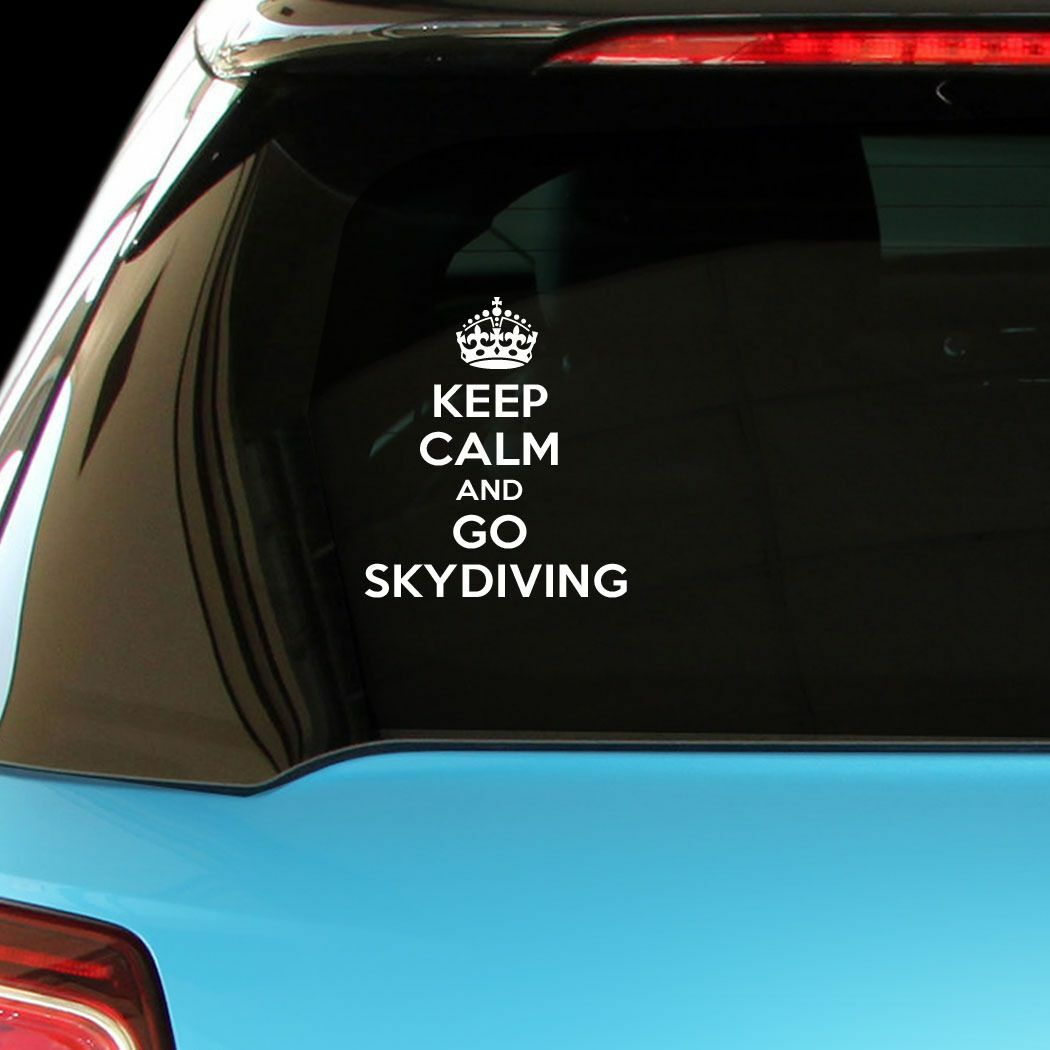 KEEP CALM AND GO SKYDIVING Car Laptop Wall Sticker Decal