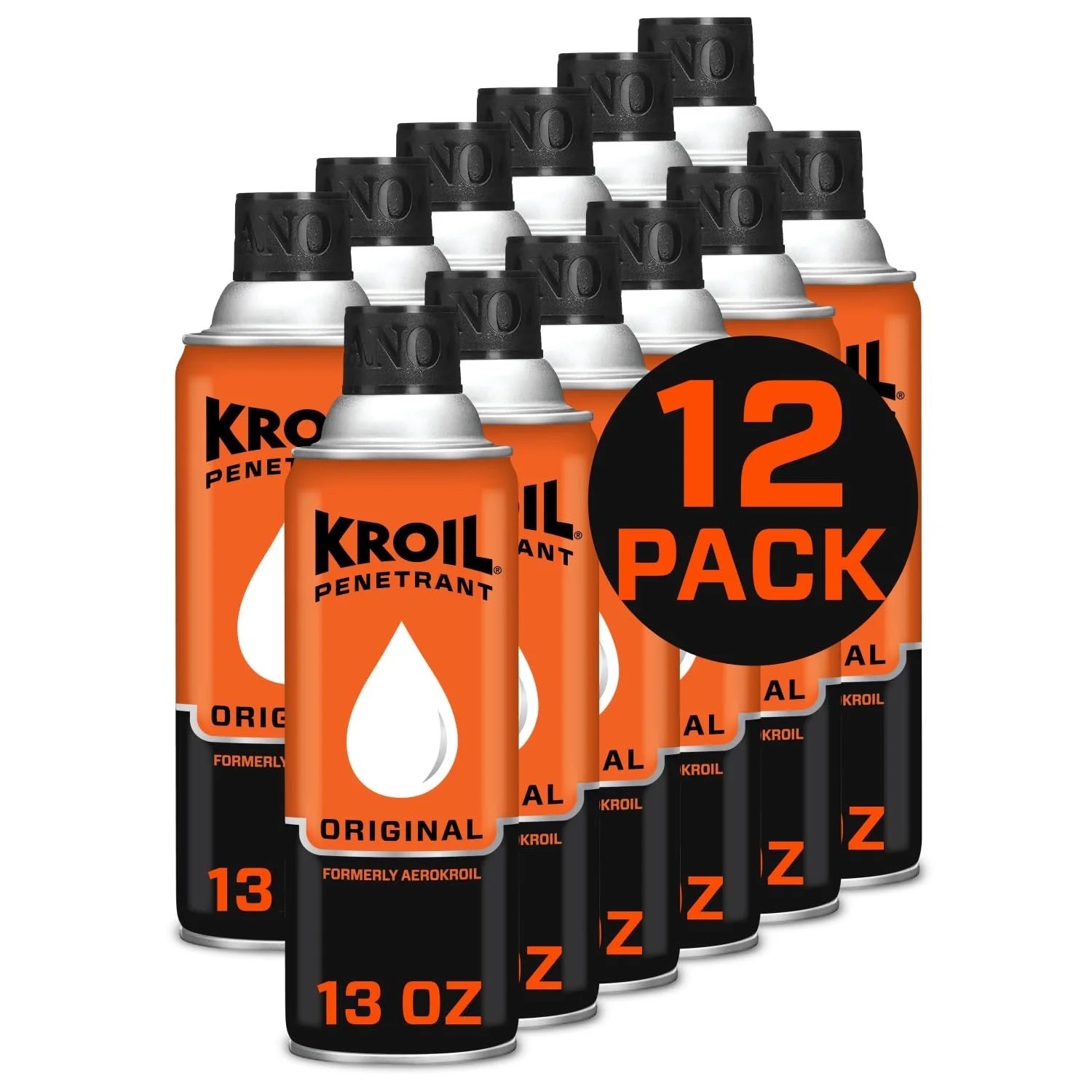 Kroil Original Penetrating Oil (Aerosol Spray-13oz Can-Case of 12) | Penetrant..