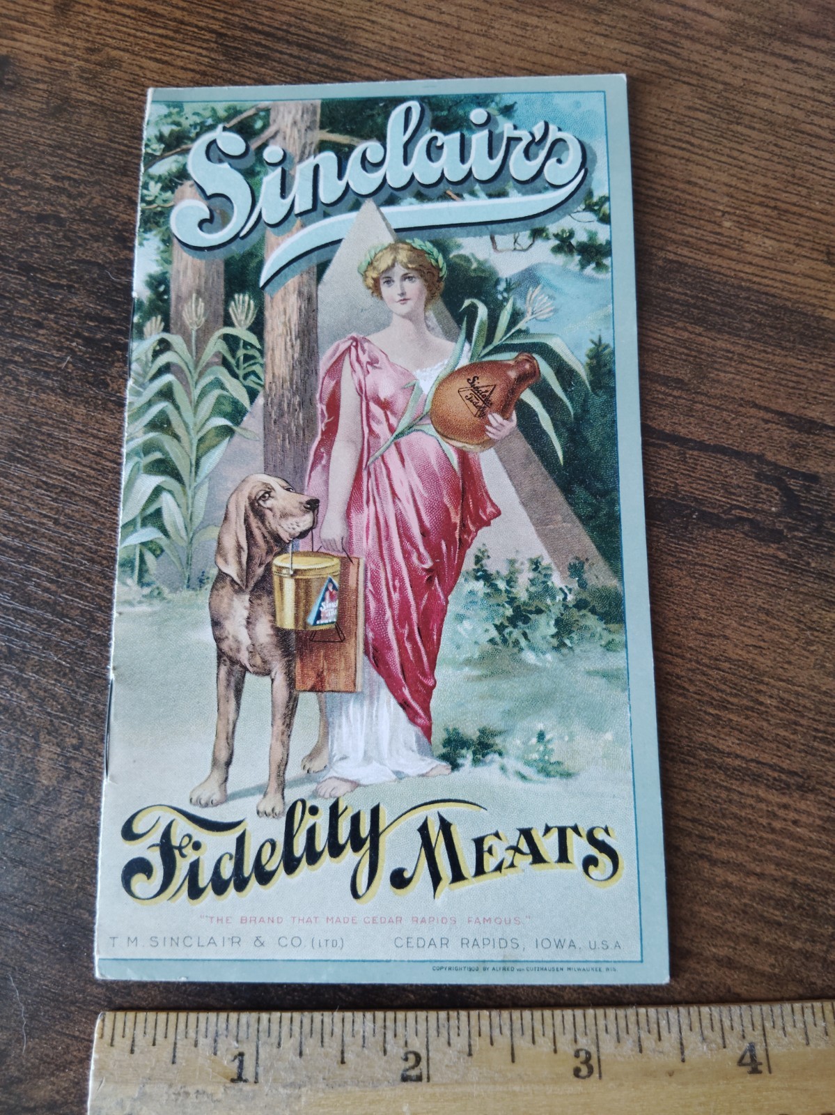 Antique Vintage 1902 Sinclair's Fidelity Meats Advertising Recipe Booklet 