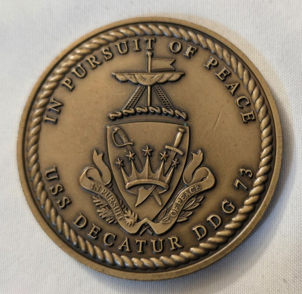 US Navy USS Decatur DDG 73 Destroyer Command Challenge Coin