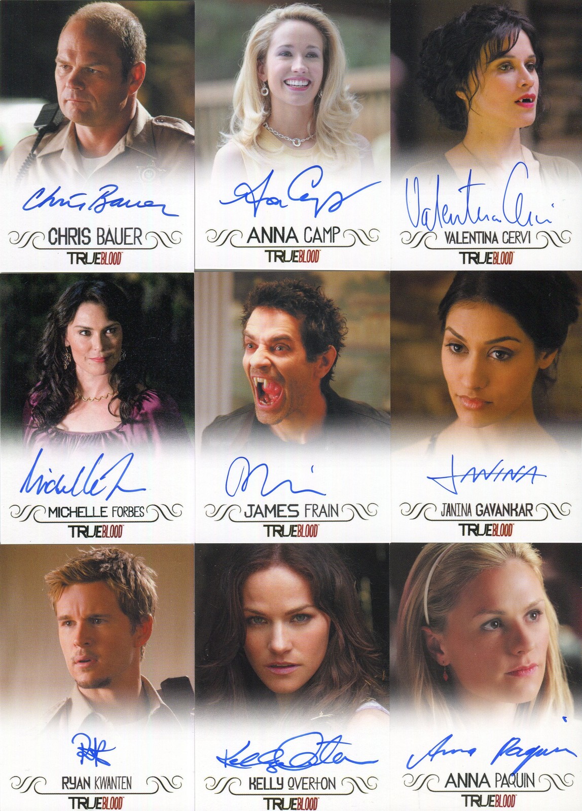 True Blood Archives Autograph Card Set 26 Cards Rittenhouse 2013