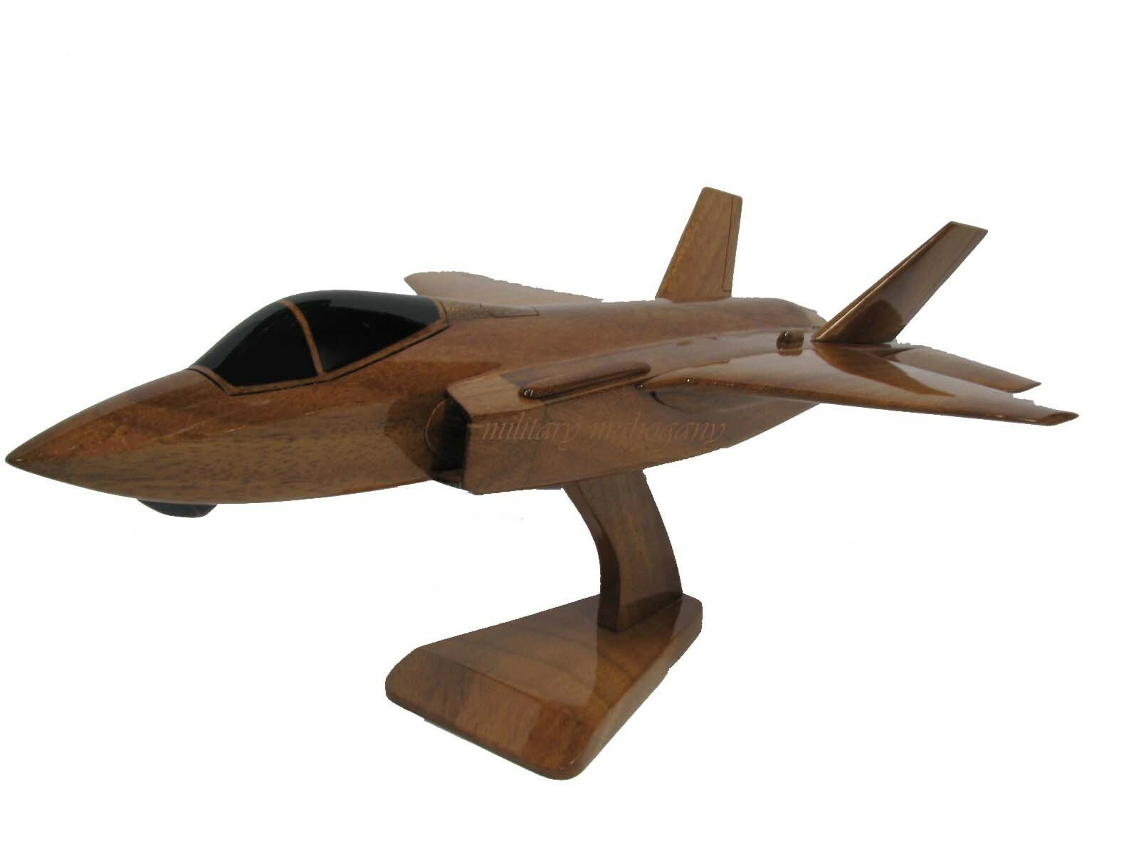 F-35 F-35A JSF USAF Air Force Joint Strike Fighter Mahogany Wood Wooden Model