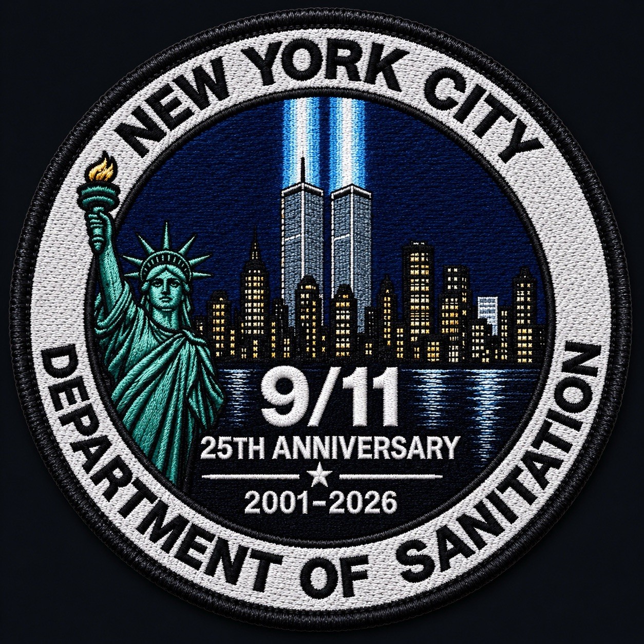 Custom DSNY 9/11 25th Anniversary Patch Size 3.5” 🇺🇸